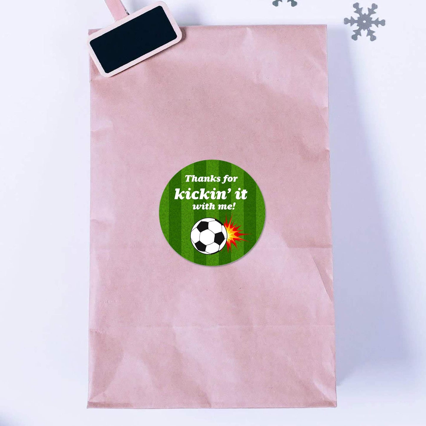 Soccer Ball Thank You Stickers, 40 2 Inch Birthday Or Baby Shower Party Favor Labels, Decorations