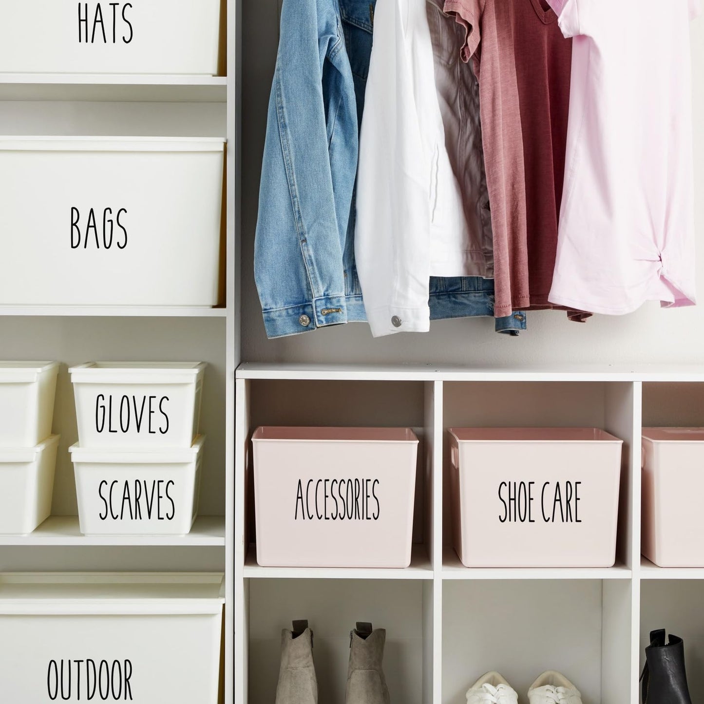 Talented Kitchen Set of 138 Household & Storage Organization Labels - All Caps, Black, Preprinted on Clear Stickers for Garage Bins & Boxes - Kitchen Stickers & Garage Labels for Storage Bins