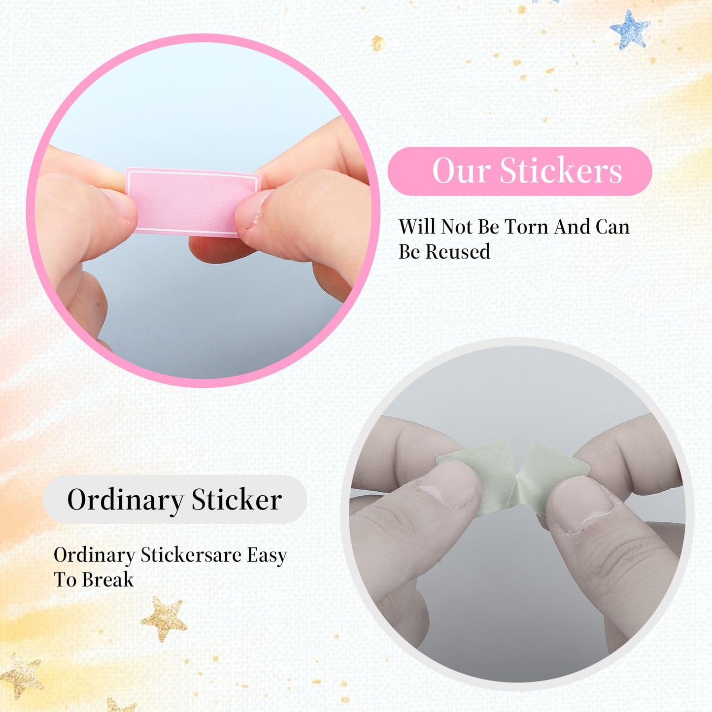 800 PCS Bottle Labels for Daycare Color Waterproof Labels Stickers, Removable Adhesive Name Label Stickers, Reusable Name Labels for Office, Folder Labels,Bottle Labels,Food Labels,Jar Labels