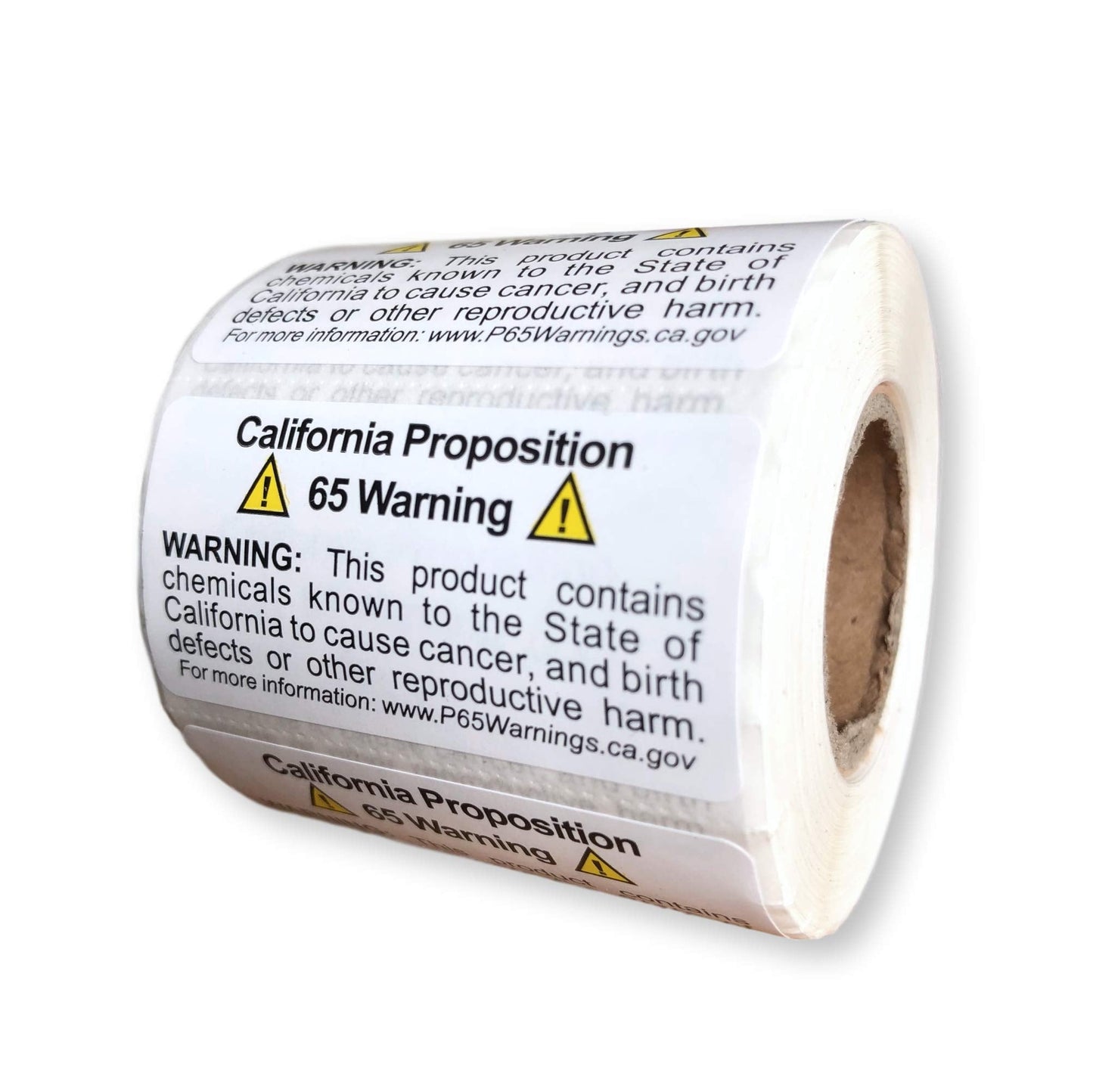 Prop 65 California Warning Labels 500 Count Roll | 1 by 2 Inch Size | Perforated Lines Between Labels for Easy Separating | Perfect for Products and Consumer Alerts | CA 2025 Edition Notice Stickers