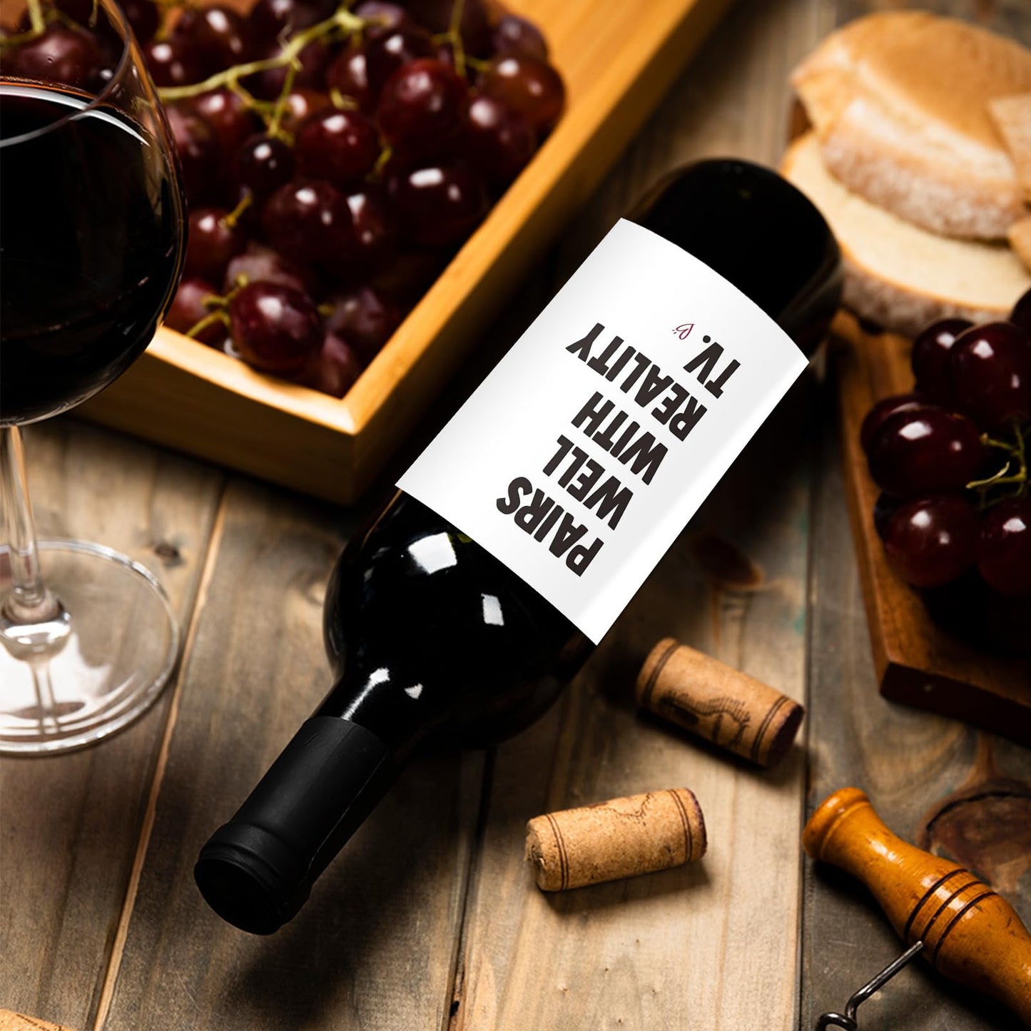 24 Pcs Pairs Well with Reality TV Wine Labels TV Show Wine Bottle Stickers TV Show Fans Wine Labels for Bottles Gifts for Women Men Friends