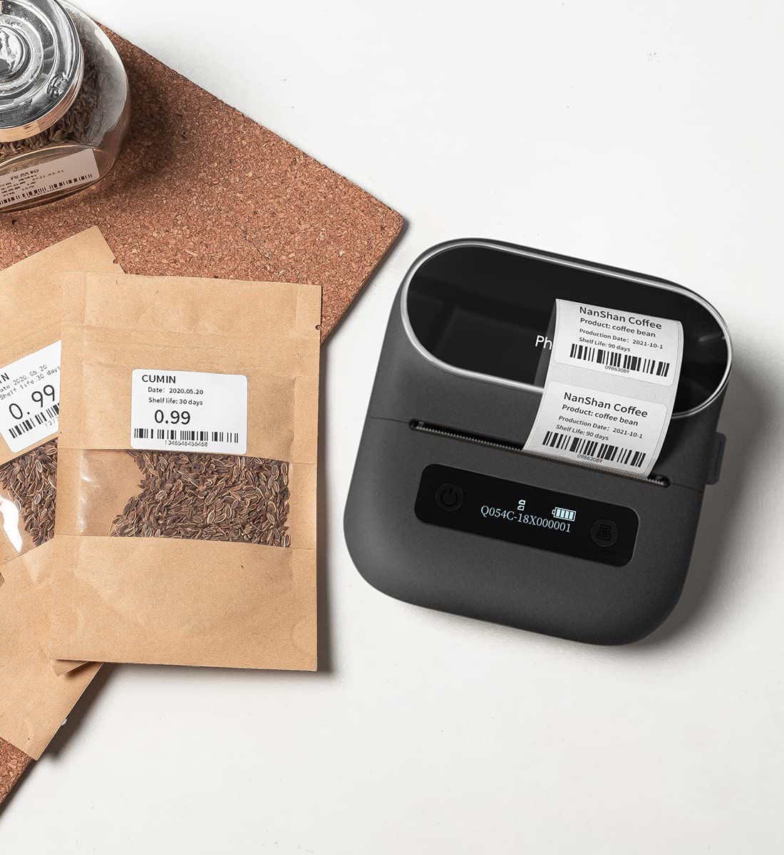 Phomemo Labels Set, M220 M110 M221 M120 M200 Label Maker Tape,Black on White Thermal Paper Self-Adhesive Stickers, Include 1.57'' x 1.18'',1.96'' x 1.18'',1" x 2-5/8" 1.57'' 1.18'' ( 40 x 30mm)