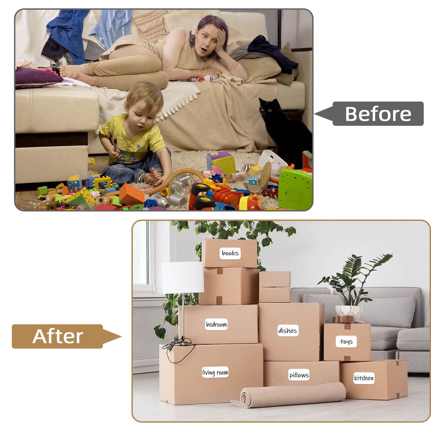 Large Label for Storage Bin(6x4) Removable Customizable Blank Water/Oil/Tear Resistant Labels Storage Labels for Containers,Bins,Home Organization Projects,Kitchen Storage Containers,Box Etc 40Pcs 40 Pcs