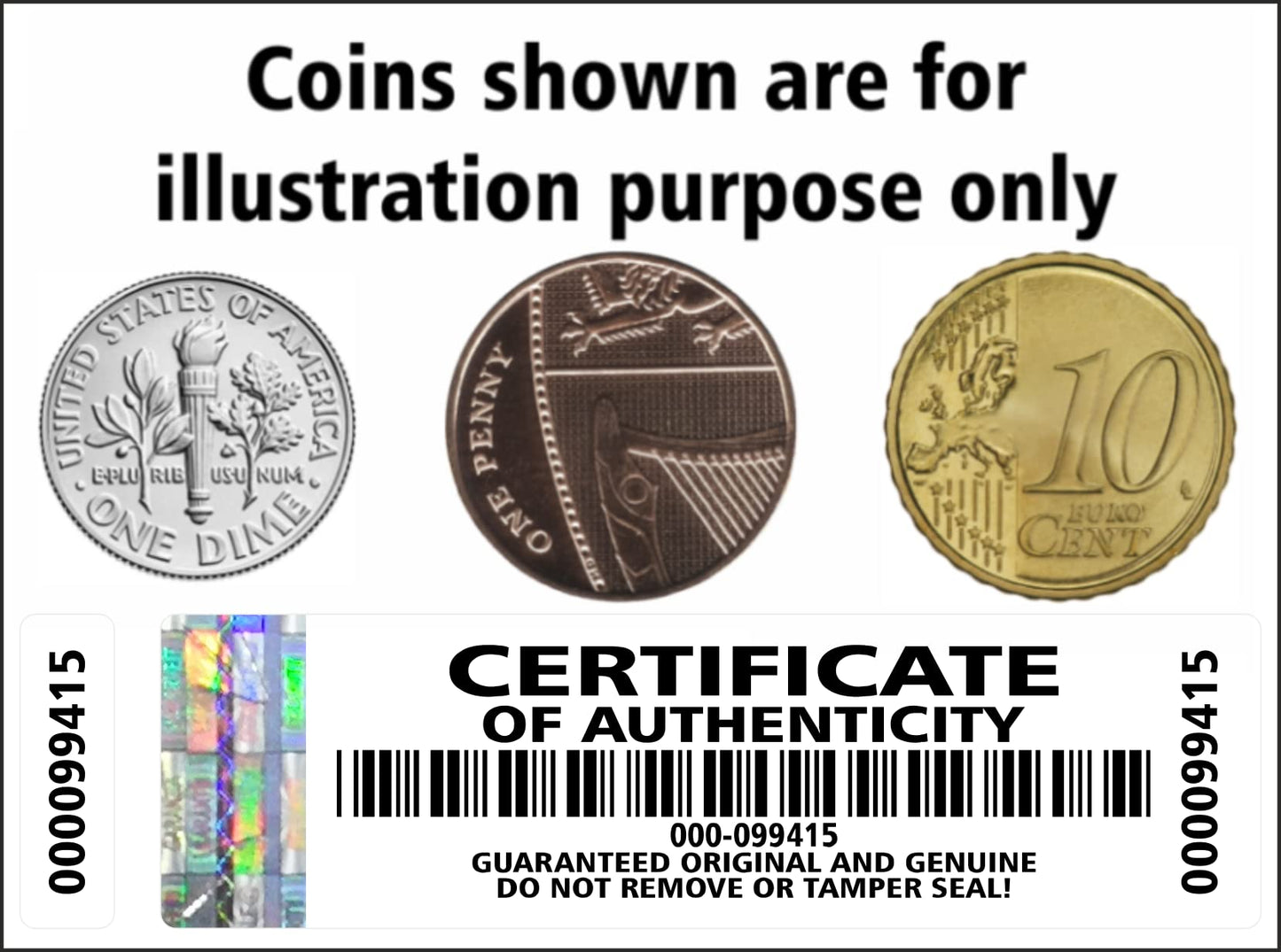 250 pcs High Security Certificate of Authenticity Labels Security Stickers with Hologram Stripe and Extra Label with Serial Number 2.75 x 0.78 inch