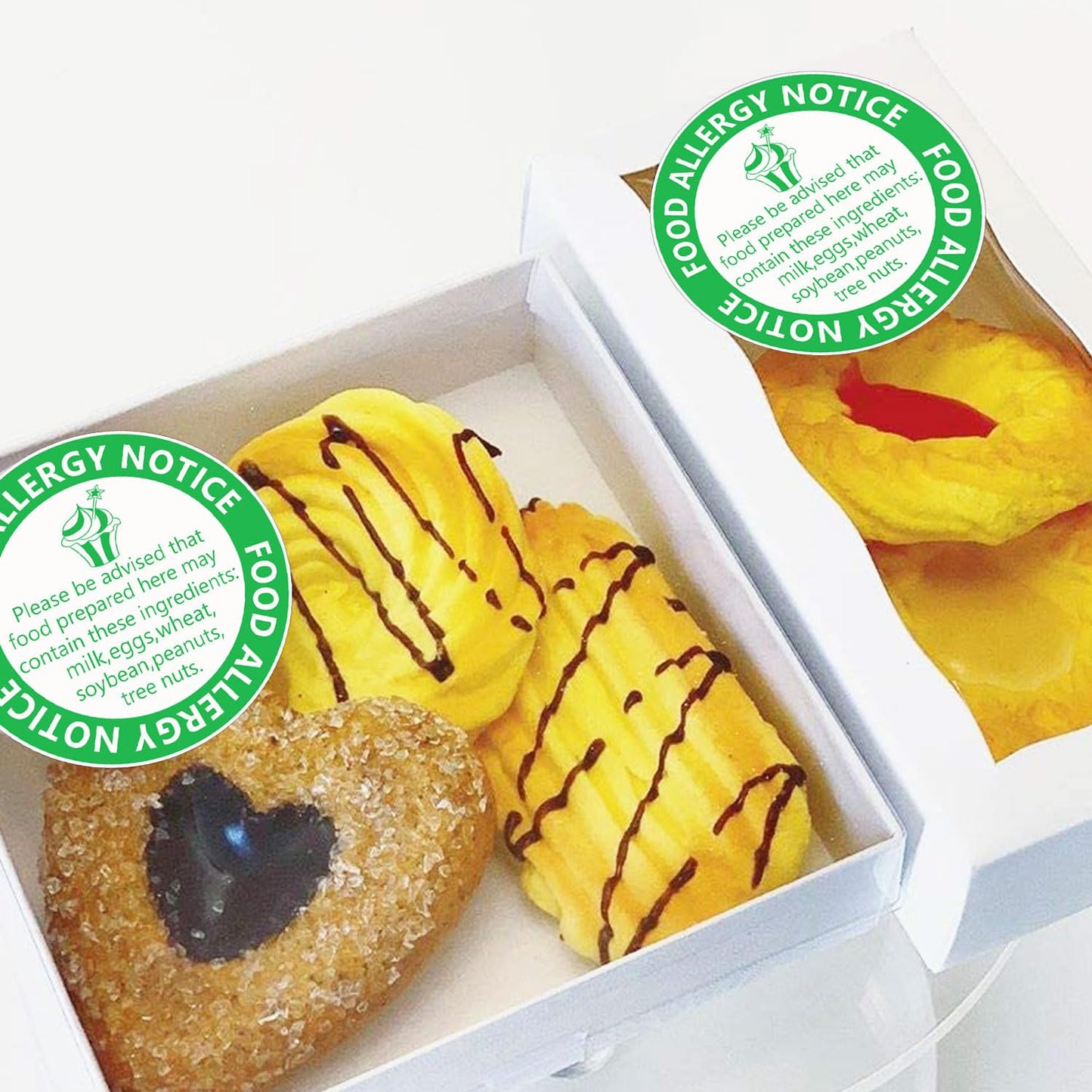 500 pcs Allergy Sticker for Cake Food Allergy Stickers 2 Inch Allergen Warning Labels for Bakery, Party,Restaurants (2 inch) 2 inch(3100 lb.)