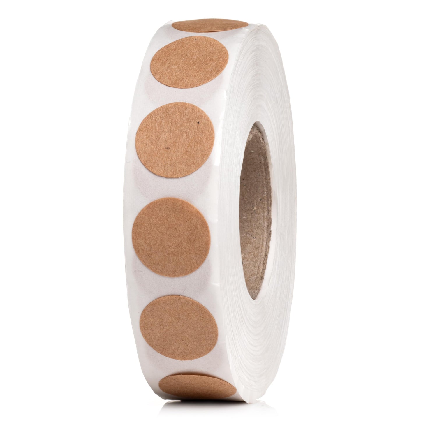 1000pcs Kraft Dot Stickers Roll 0.5 inch | Color Code Labels for Inventory, Organization Stickers | 0.5" Diameter Kraft Paper Adhesive Circles 0.5" 1 Roll