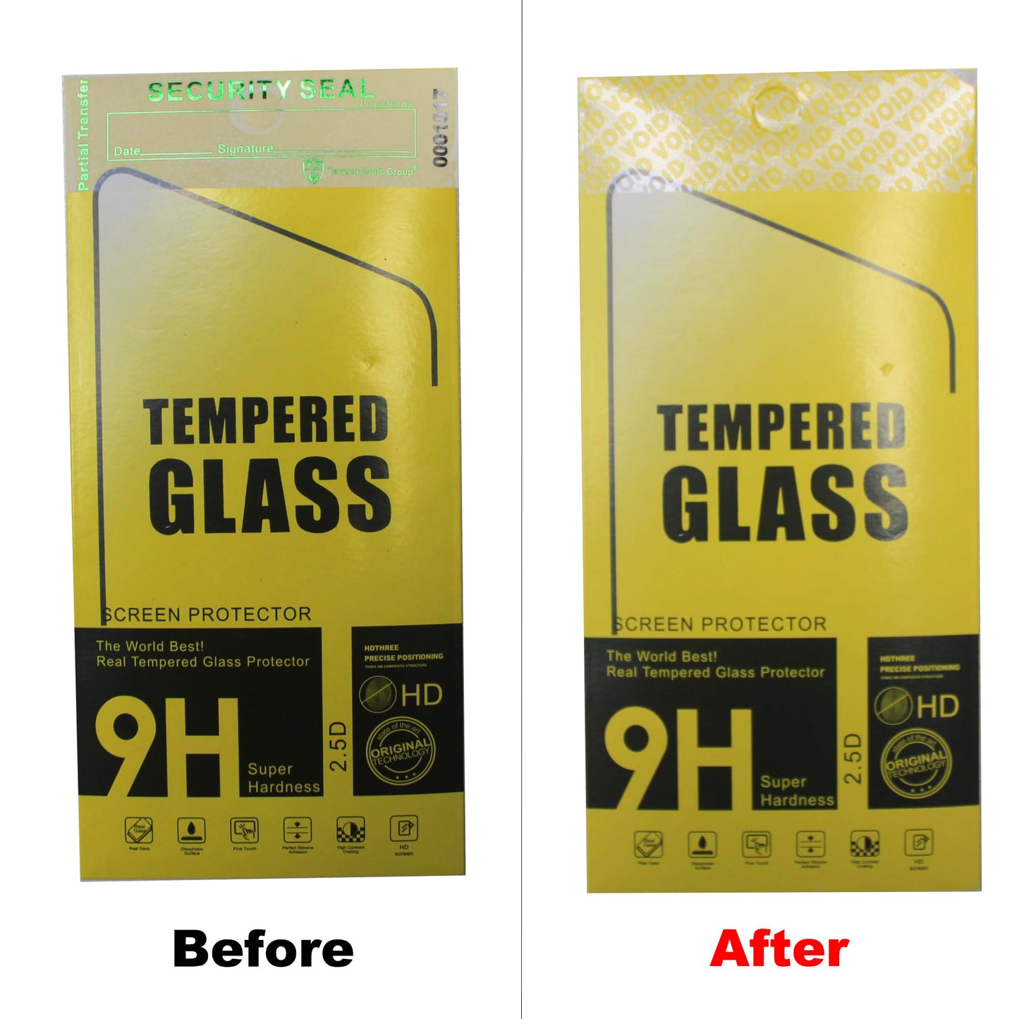 100pcs Partial Transfer Tamper Proof Security Warranty Void Stickers/Labels/Seals with Holographic Laser Print (White, 1 x 3.35 Inches, Serial Numbers)