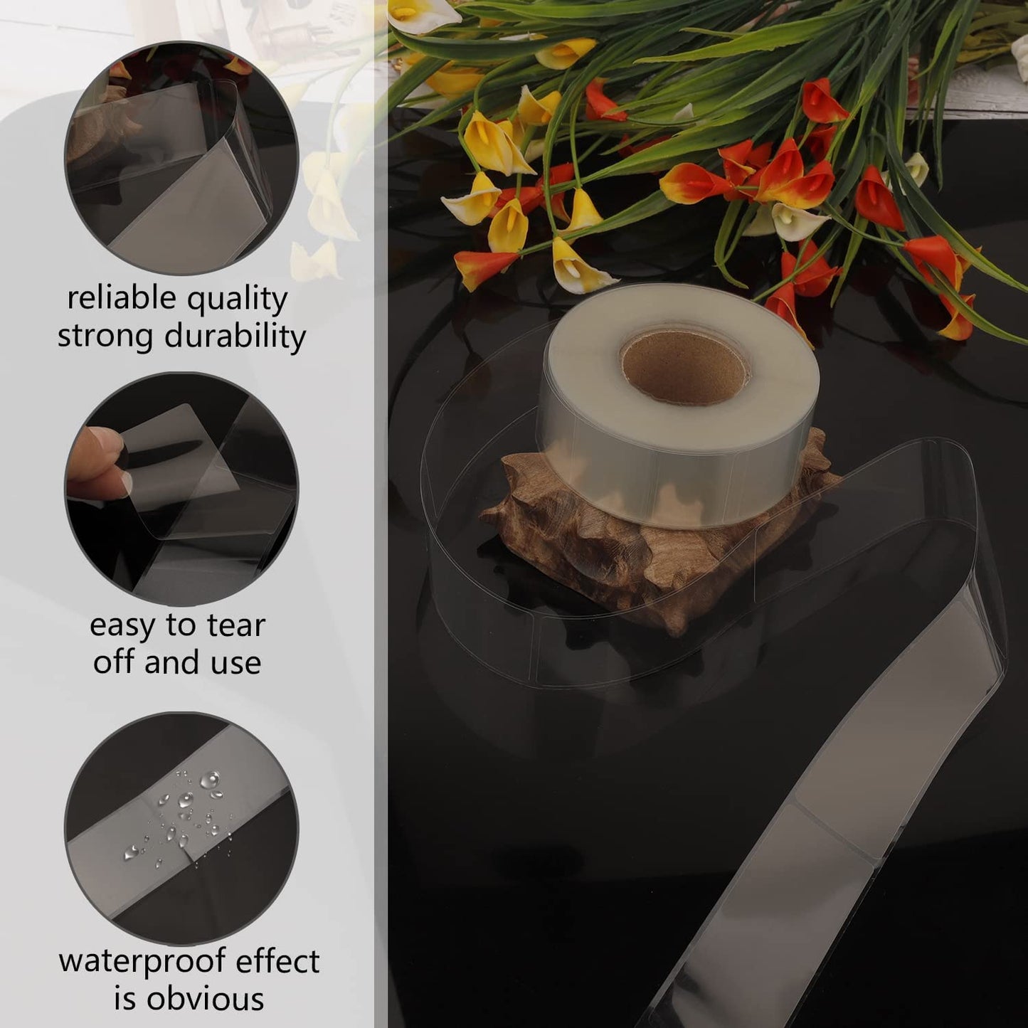 500 PCS Clear Labels Clear Stickers Label Protectors for Protecting Barcodes, Books, Numbers Waterproof Labels for Laboratory, Library, Office, Supermarket (3.15×1.2inch) 3.15×1.2inch