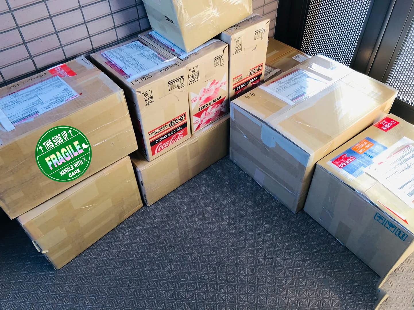 This Side Up Fragile Handle with Care Stickers,Fragile Stickers for Shipping and Packing,Shipping Labels,2 x 2 Inch 500 Total Labels.