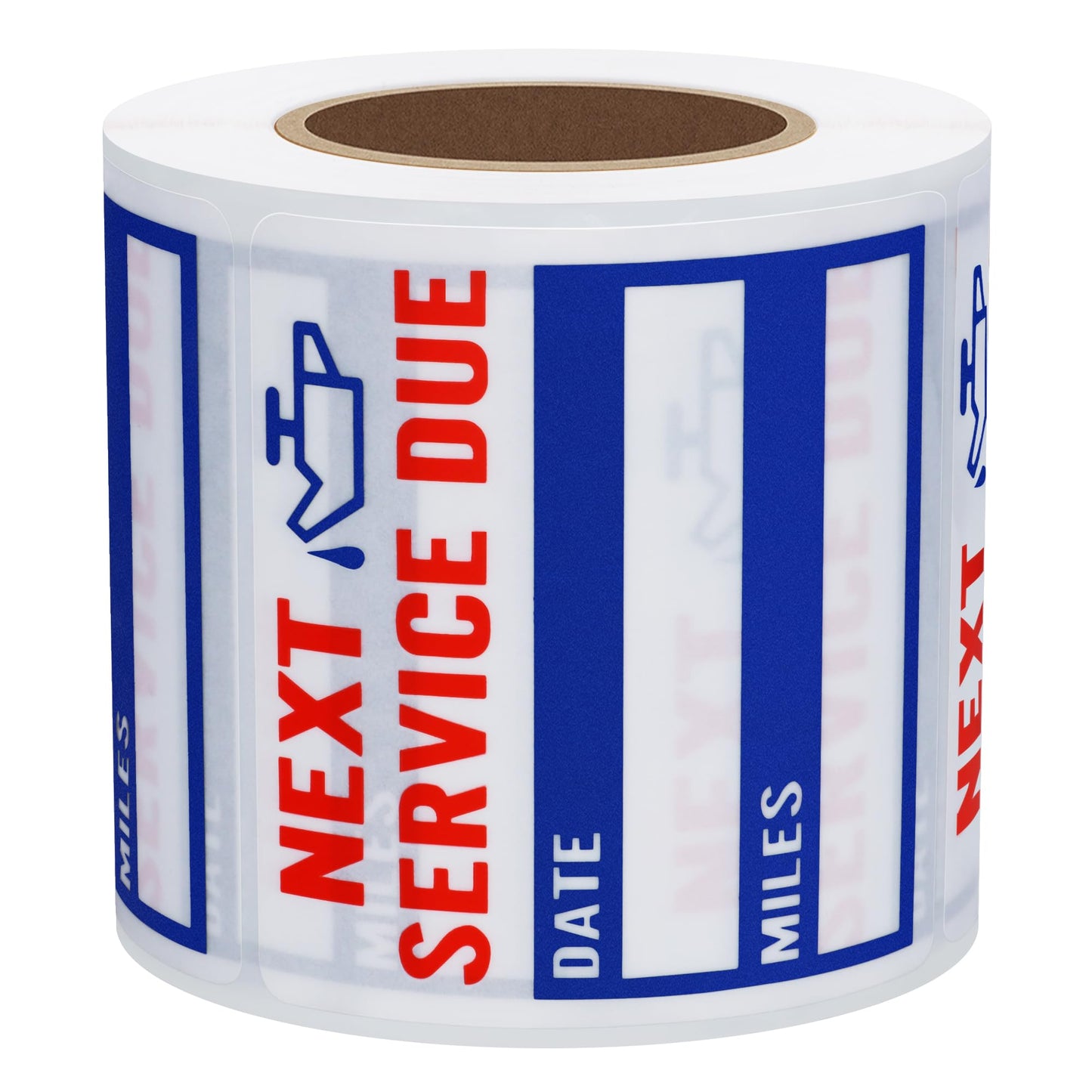 Hybsk Clear Oil Change/Service Reminder Stickers 2x2 inch Premium Quality Oil Change Stickers 200 Labels on a Roll (Blue) Blue