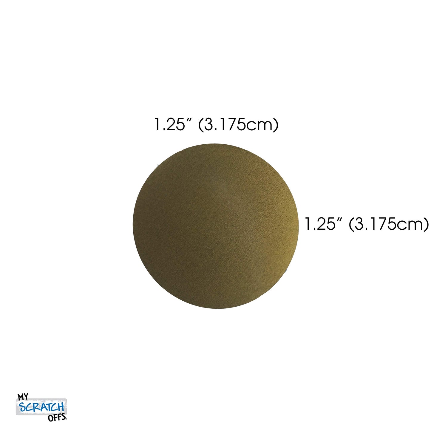 Scratch Off Sticker Labels 1.25 Inch Gold Round DIY Make Your own Lotto Scratchers 250 Pack My Scratch Offs