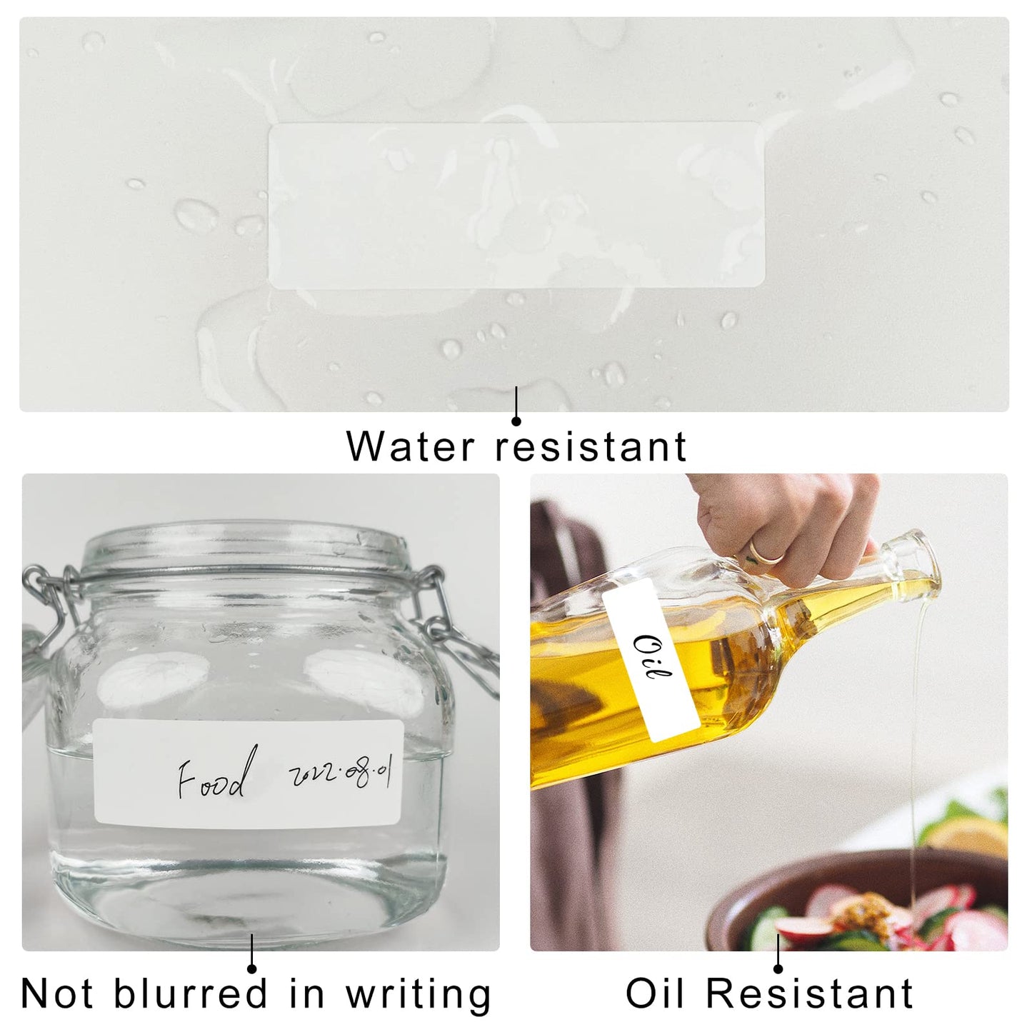 Removable Freezer Labels, Date Label 1x3 Inch Food Storage Stickers, Waterproof Oil Resistant Easy Clean Leaves no Residue 250 Total Per Roll White 1×3 inch