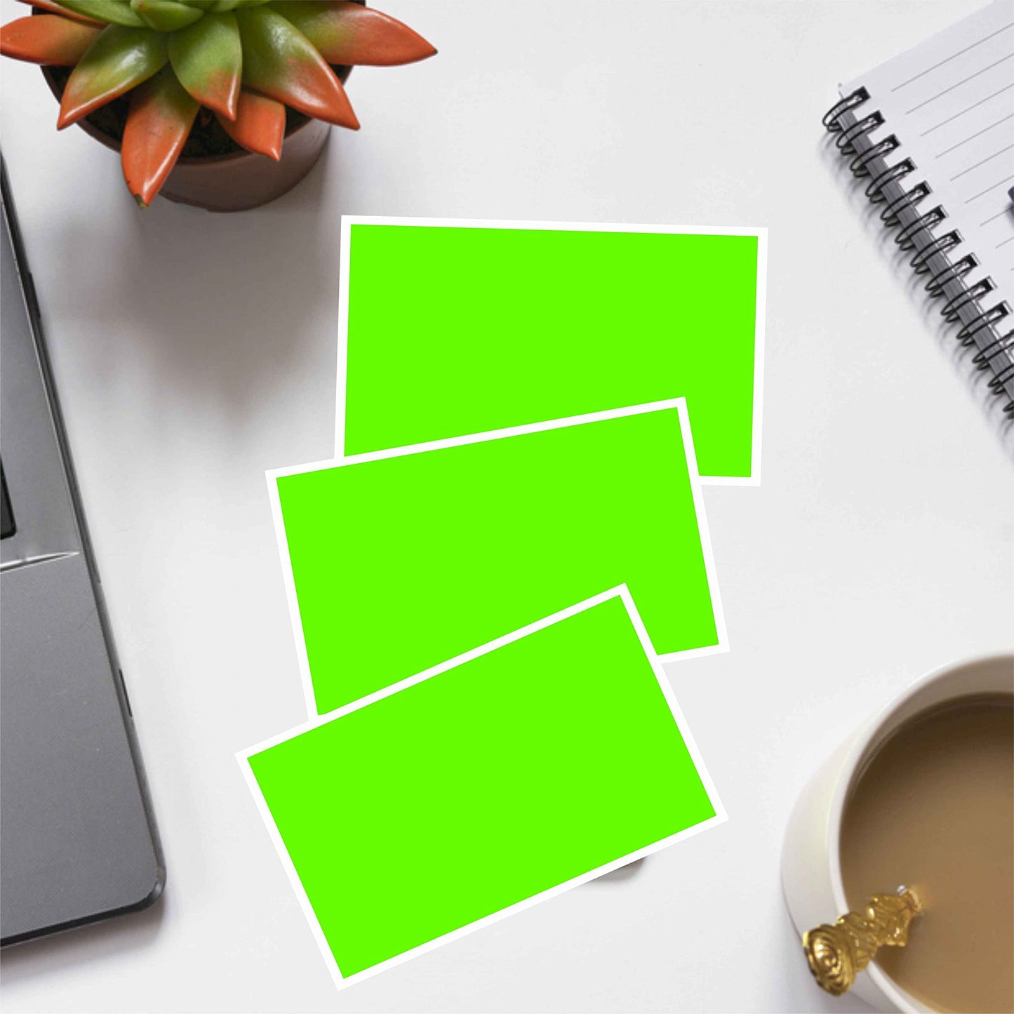 PARLAIM 3 x 5 inch Rectangle Sticker Labels, 250PCS Adhesive Color Coding Stickers for Moving Box Inventory Label, Fluorescent Green 1 Roll-250PCS