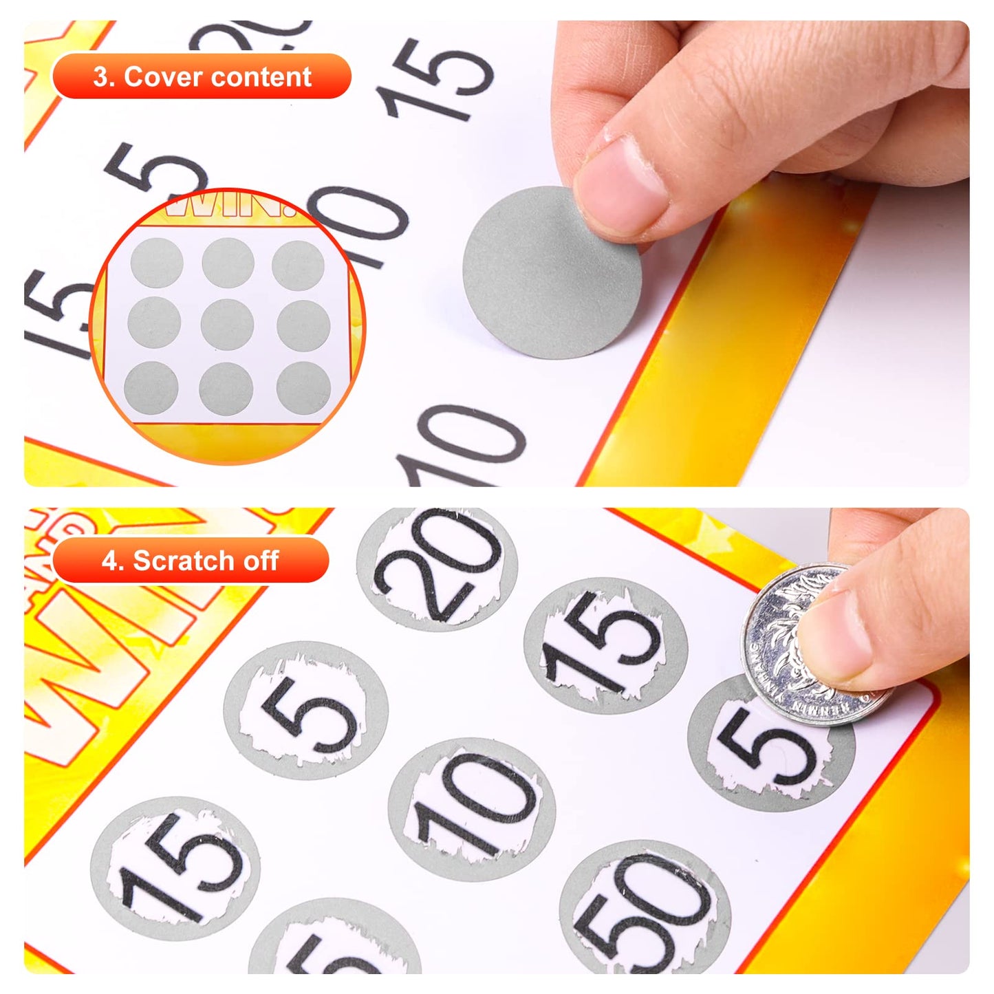 Scratch Off Sticker 1inch Round Silver 1000PCS /Roll Scratch Off Label