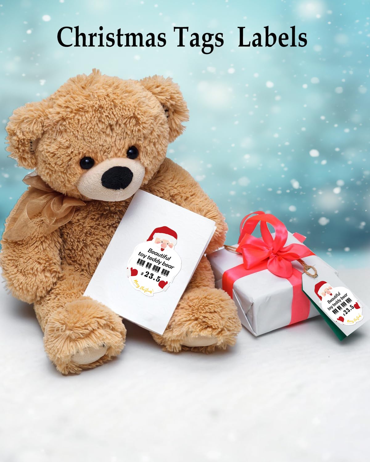 Phomemo Paper with Festival Santa Claus, Festival Tree, Cute Snowman, 1.96"*2.75"(50x70mm), Self Adhesive Festival Thermal Sticker Labels for Phomemo M110/M220/M221/M120/M200 Label Printer,3Roll