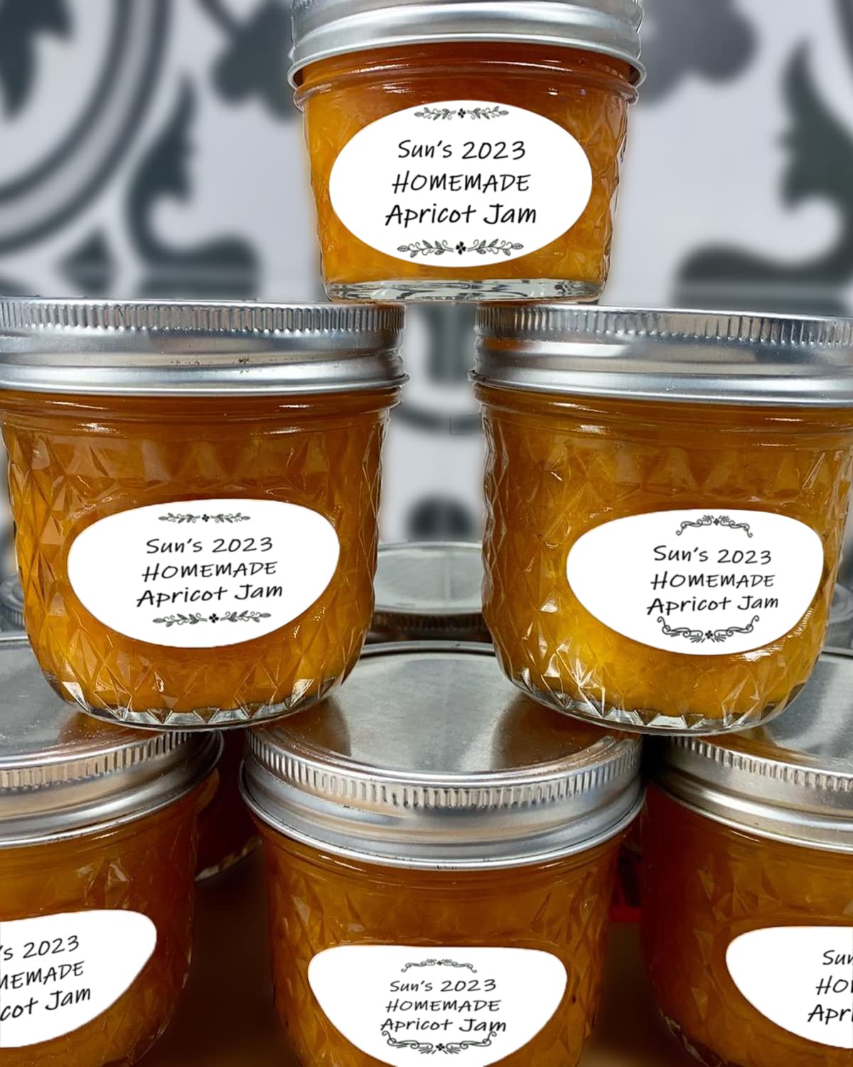 500 Pcs Removable Freezer Labels Jar Canning Labels Stickers, 1 x 2 Inch Self-Adhesive Oval Food Storage Stickers, Bottle Labels for Cosmetic Handmade Gifts Mason Jars, Easy Clean Leaves No Residue style 2