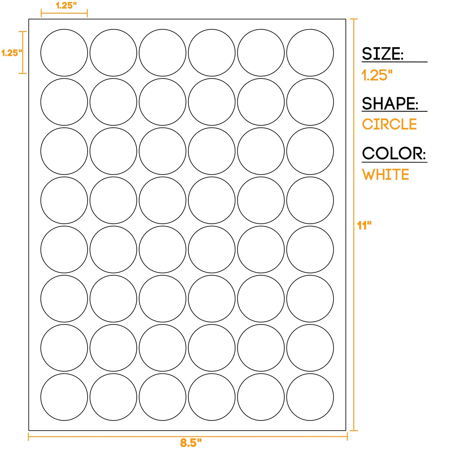 Waterproof Essential Oil Labels, 240 Circles, 1.25 Inch Diameter, Oil Proof, Highly Durable Blank Stickers