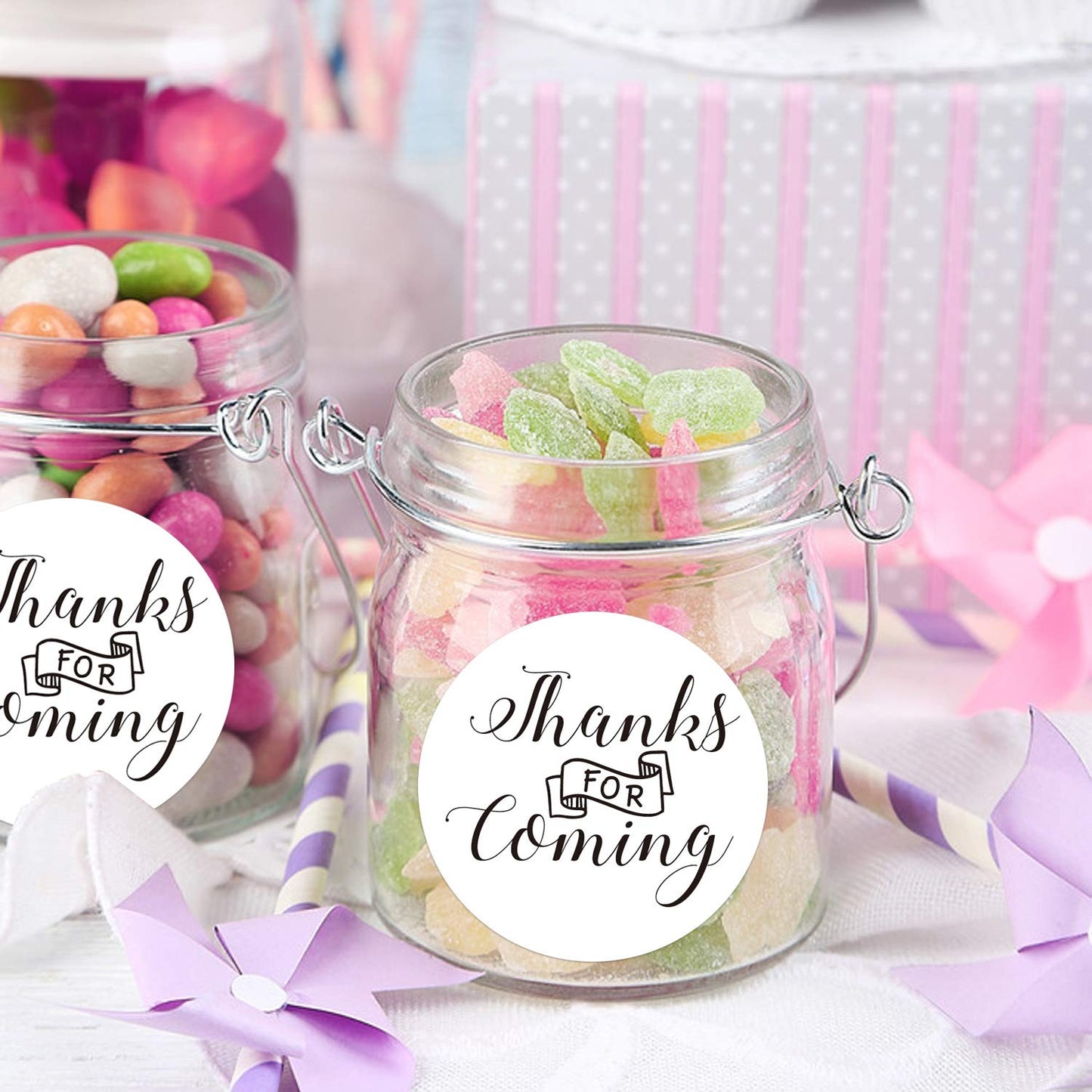 Wedding & Baby Shower Thank You Stickers - 2 Inch Circle Labels, 50 Pack