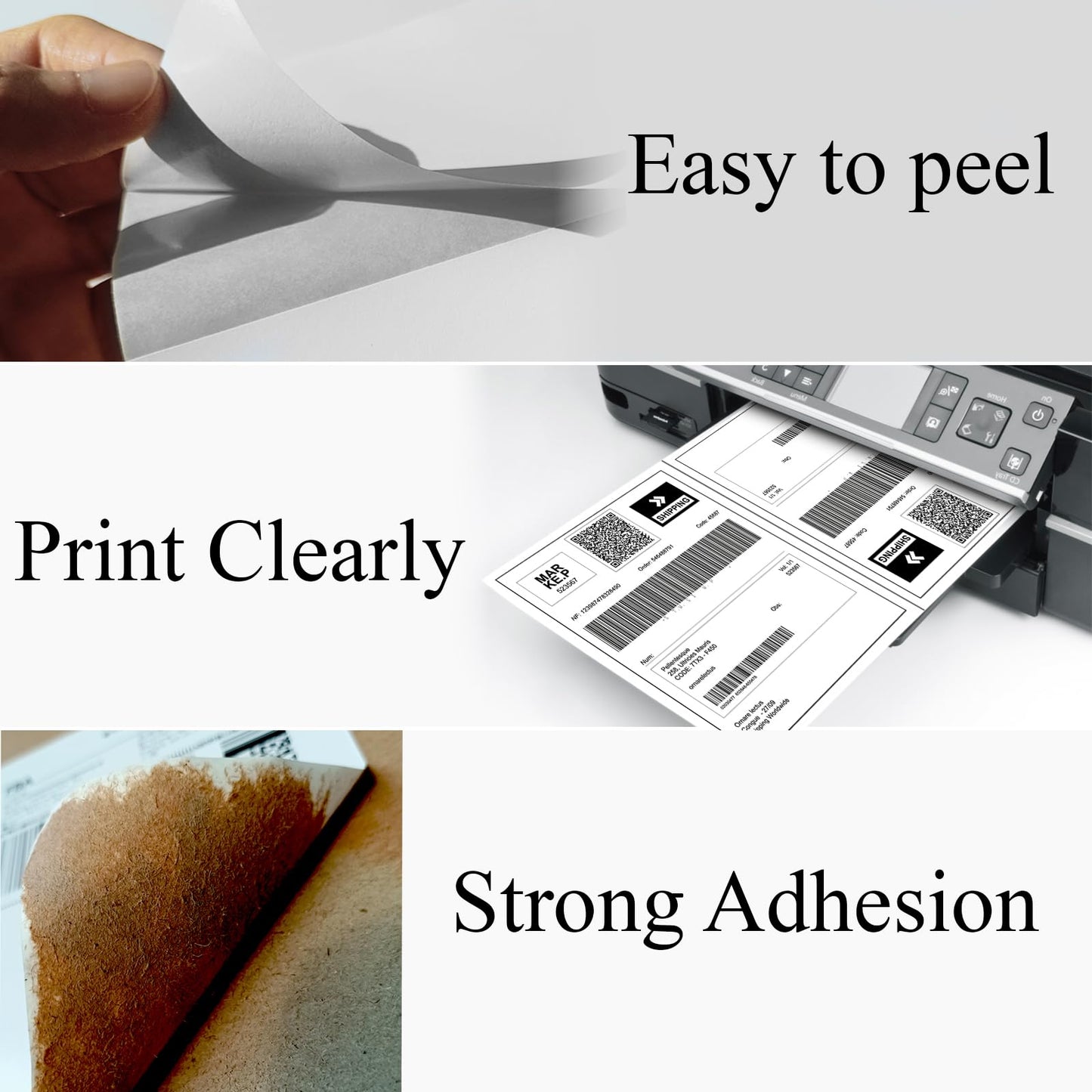 Sticker Paper, Full Sheet Shipping Labels 8.5 x 11, Self Adhesive Full Sheet Mailing Label for Laser and Inkjet Printers- 25 Sheets, 25 Labels 8.5"x11"-- (25 Sheets))