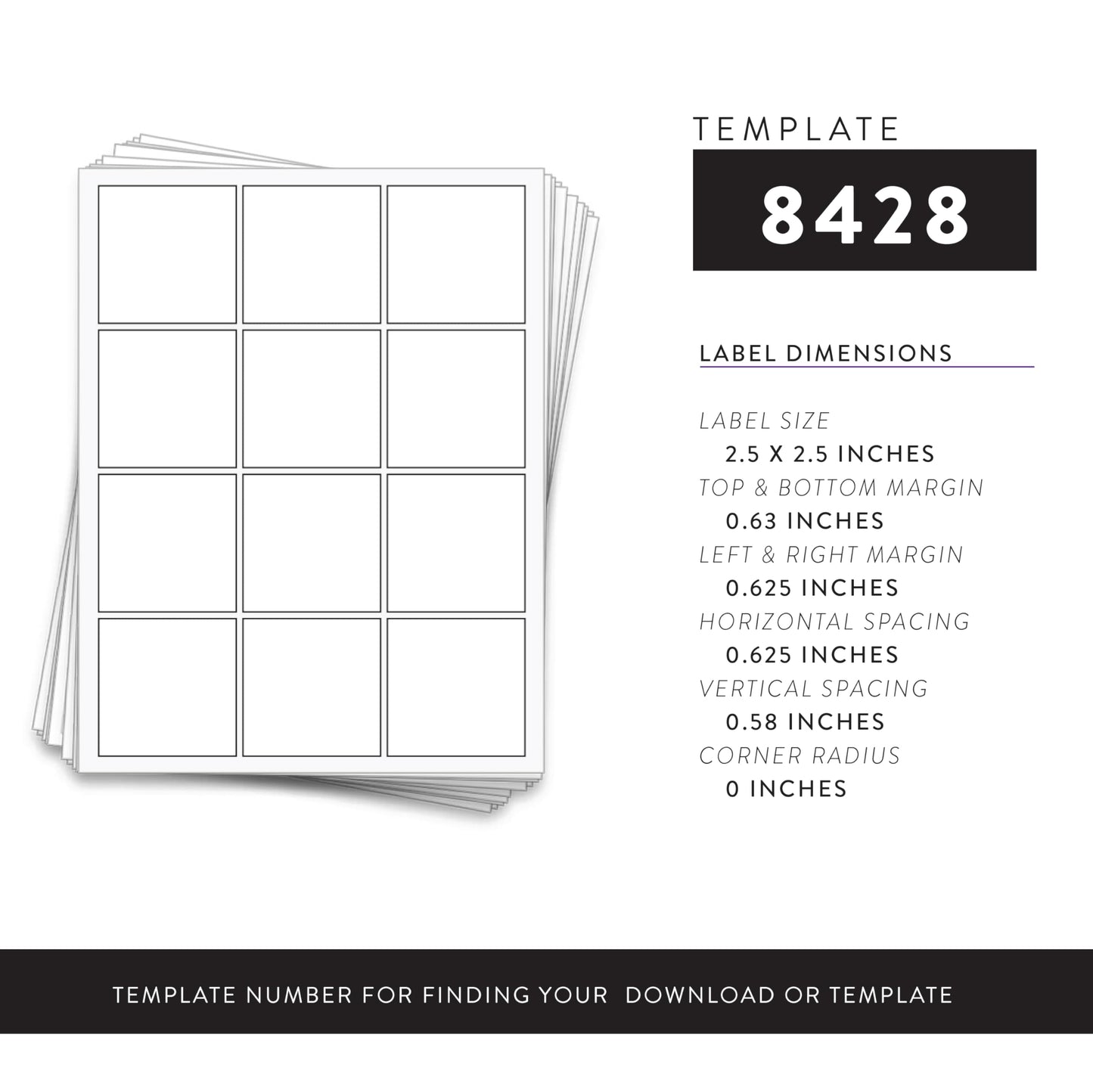 120 Printable Candle Labels, 100% Recycled White Adhesive Paper (Square Labels, 2.5 x 2.5 in.)