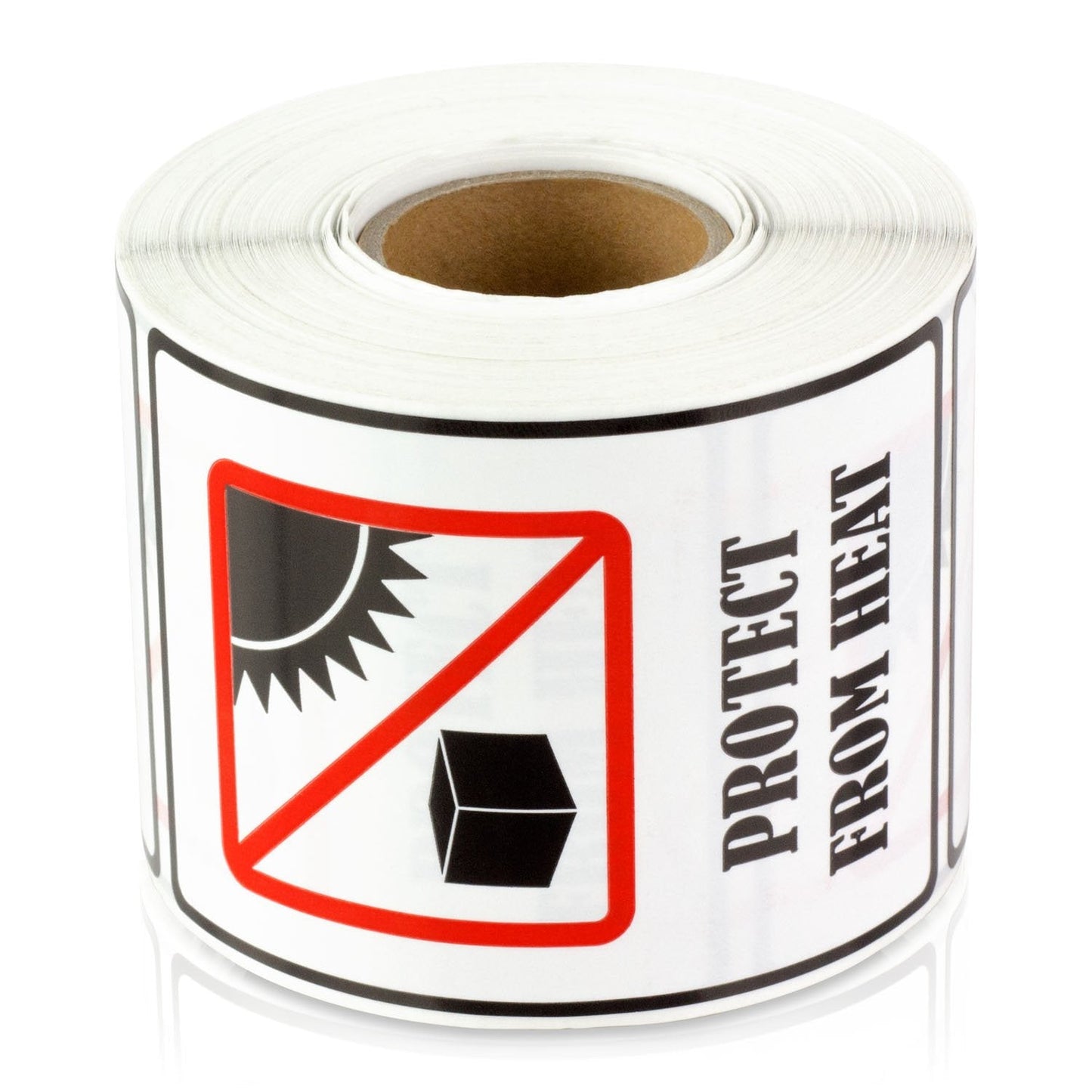 Protect from Heat Labels (3 x 2 inch, White - 300 Labels) Protect from Heat Perishable Warning Stickers for Safe International Shipping, Moving, Handling Instructions or Freight Forwarding 1 Roll