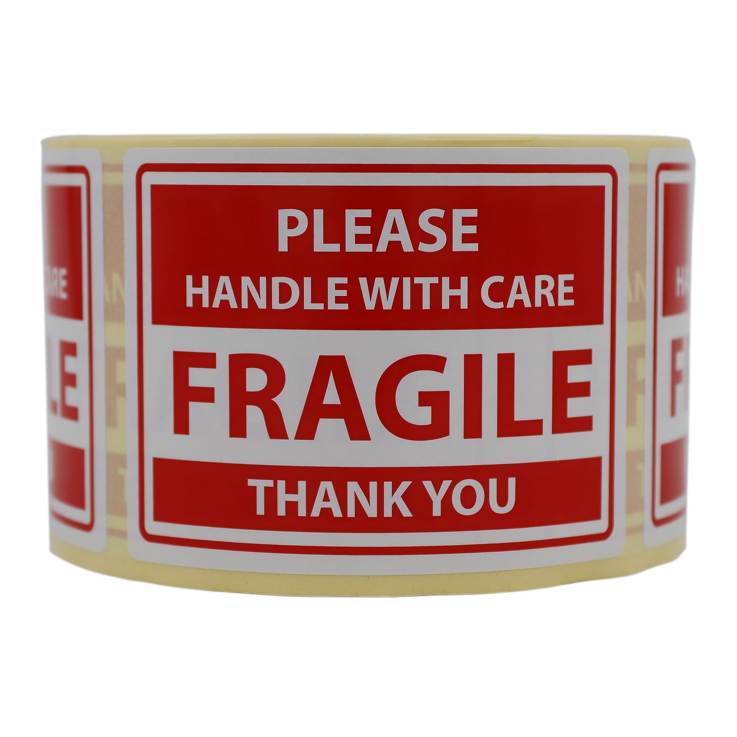 2 x 3 Inch Fragile Stickers for Shipping, Moving and Packing, Please Handle with Care Fragile Thank You Do Not Drop, Warning Stickers Fragile Labels, Permanent Adhesive 500 Labels, 1 Roll