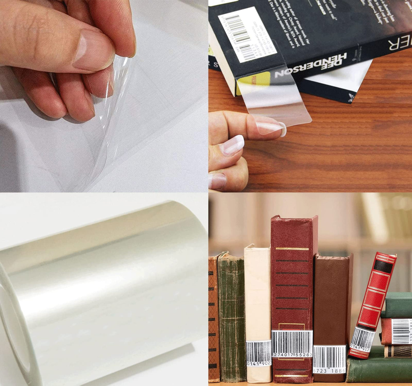500 Pcs Label Protector Book Spine Label Protector 4x2 inch-Transparent Waterproof Clear Wafer Seal Stickers for Protecting Package Envelope Mail Barcodes, Numbers and Stickers Clear Vinyl