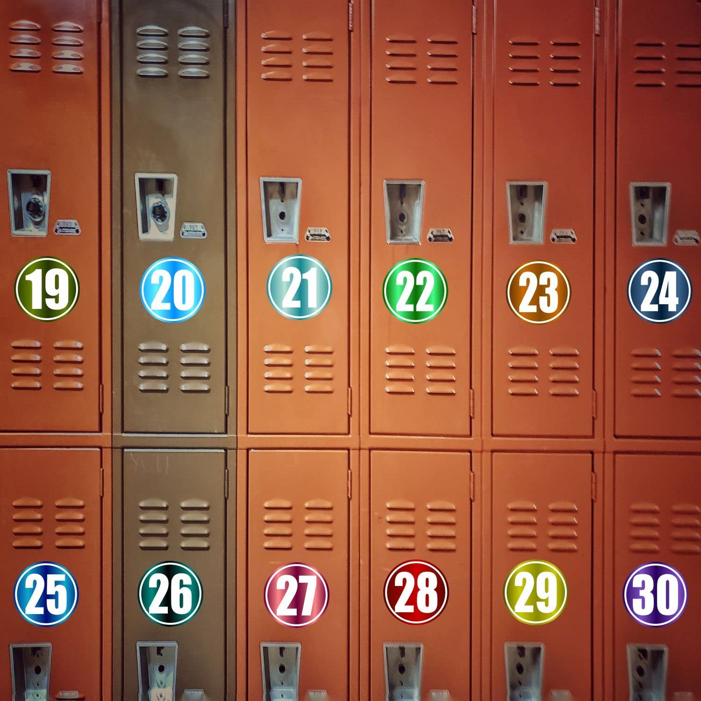 PARTH IMPEX Classroom Line Up Floor Decals - (Pack of 40) 4" Large Numbered Spot Markers Stickers Social Distance Helper Colorful Labels