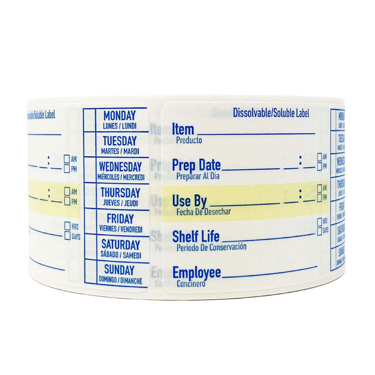 2x3 Dissolvable Food Labels, 1000 Label Stickers, Bottle Labels for Storage Bins, Sticker Labels for Food containers, (1000, Blue) 1000 Count