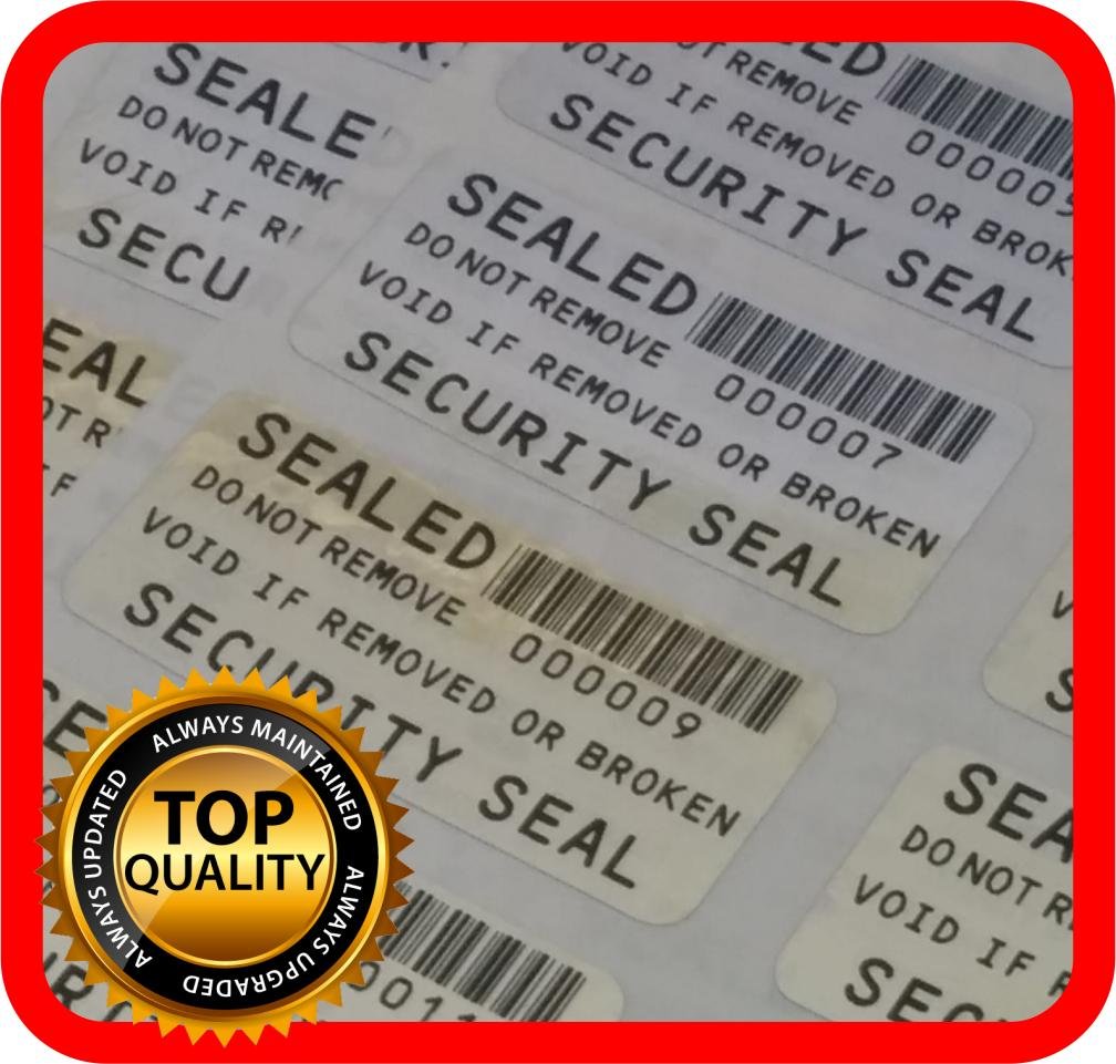 1000 Security Seal 1.25 x .59 Inch Security Hologram Stickers, Warranty Tamper evident Labels