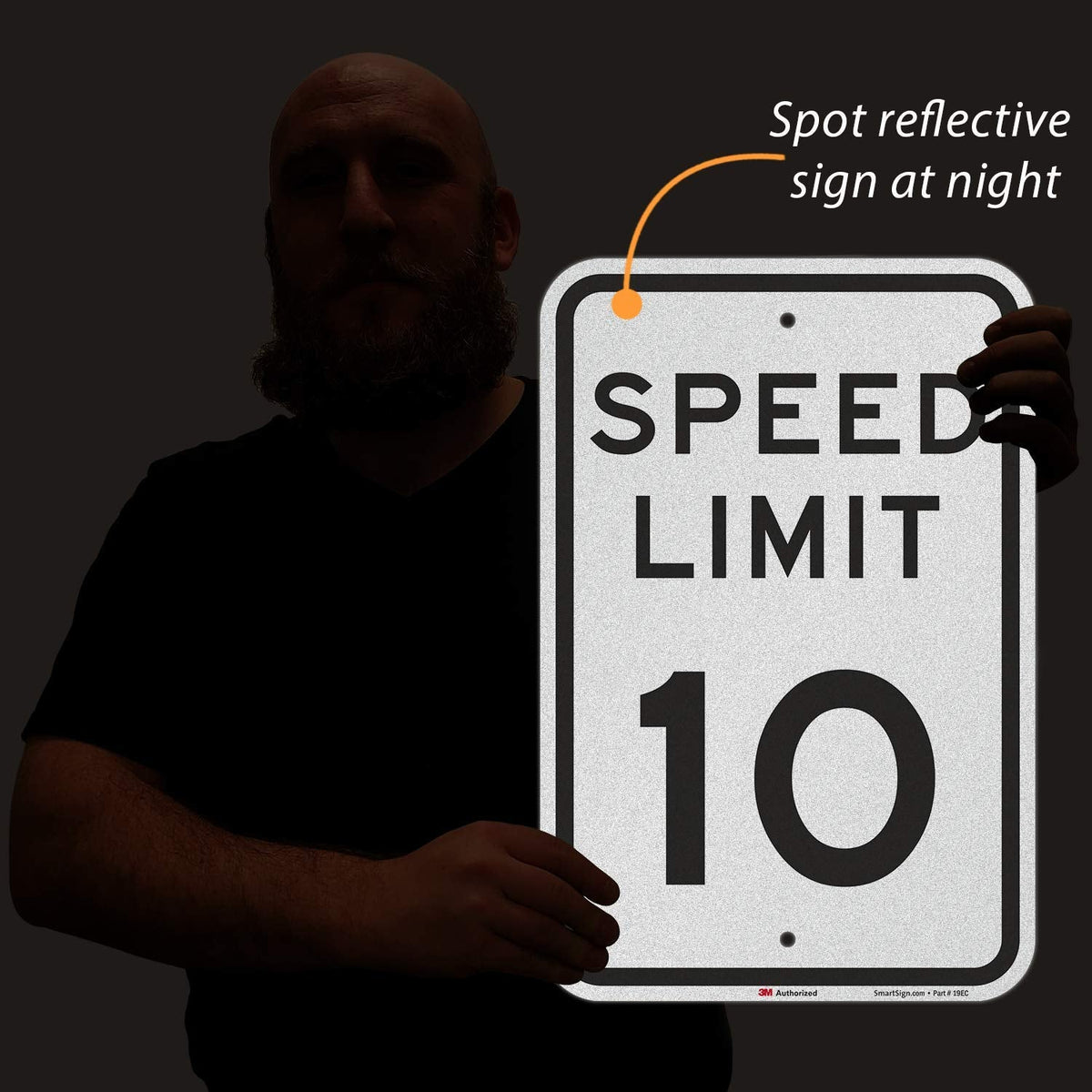 SmartSign-K-2081-EG "Speed Limit 10 MPH" Sign | 12" x 18" 3M Engineer Grade Reflective Aluminum 12" x 18" EG Reflective Aluminum