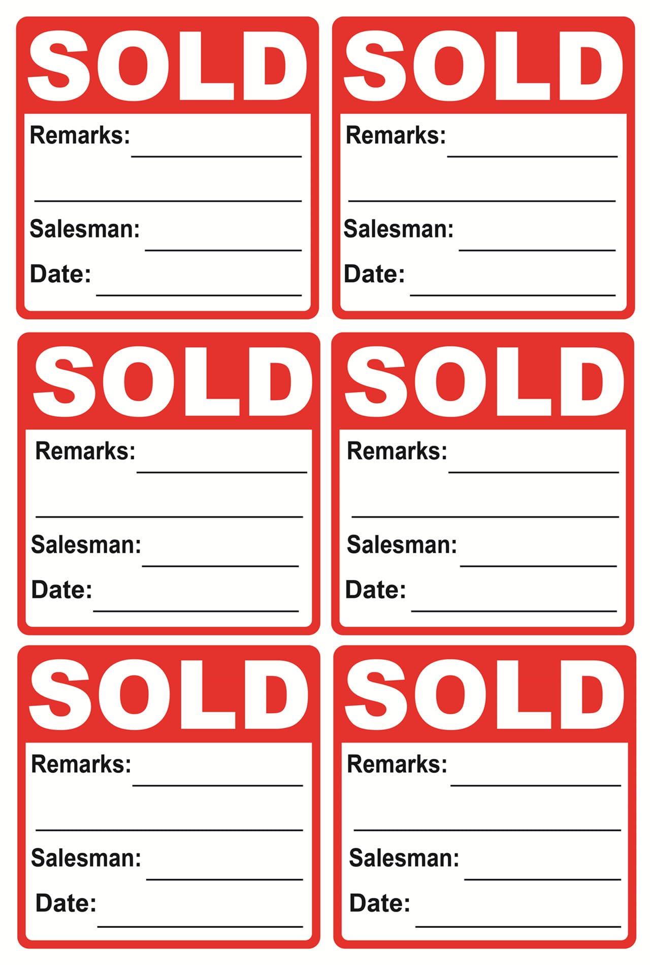 Sold Sticker,2inch 300pcs Sold Salesmen Shop Retail Package Shipping Sticker