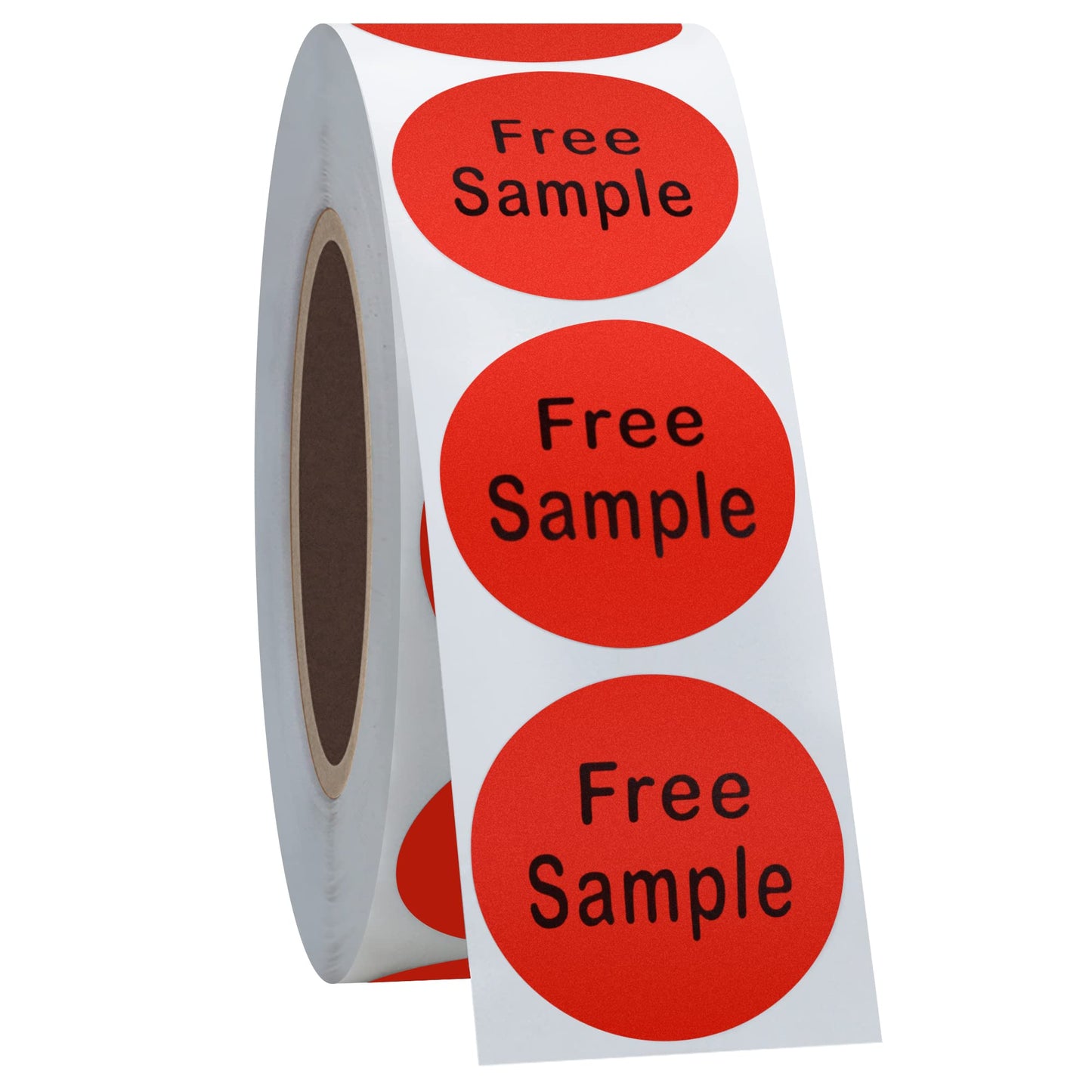 Hybsk Free Sample Stickers 1 Inch Round Retail Store Sale Displays Adhesive Labels for Inventory Control Total 500 Per Roll (Red) Red