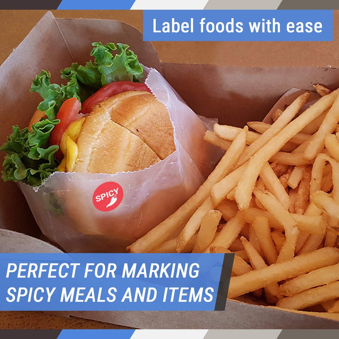 300 Fluorescent Red Spicy Stickers, 1.5 inch, Circle Dot Spicy Food Labels - Ideal for Grocery Stores, Food Trucks,Taquerias - Warning Caution Sticker 1PK Red: Spicy