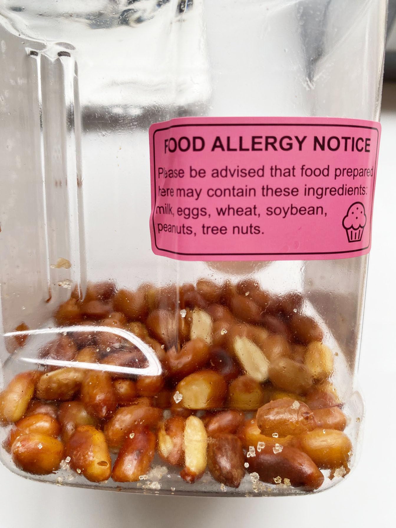 1x2 inch 500PCS Food Allergy Warning Labels Allergies Restaurant Food Removable Labels Adhesive Stickers