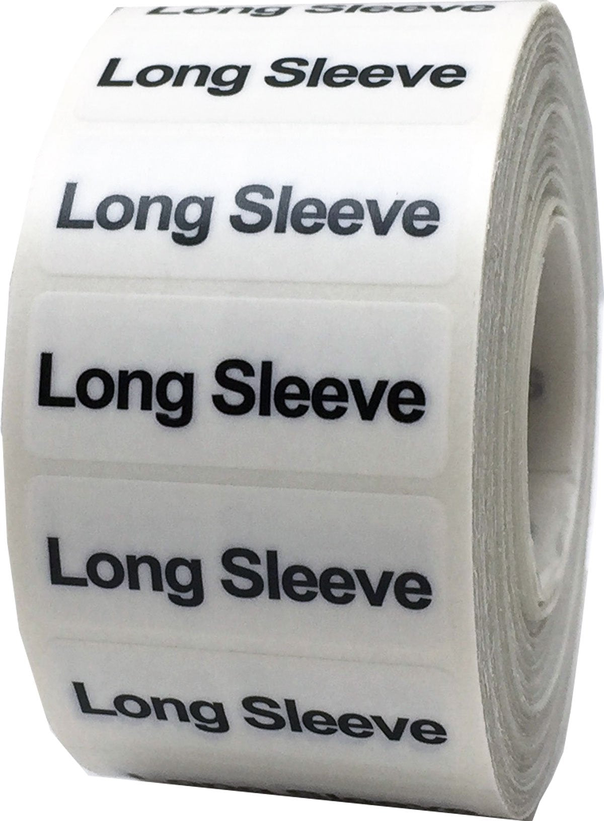 Long Sleeve Clothing Labels Size Strip Stickers for Retail Apparel 1.25 x 5 Inch 125 Adhesive Stickers