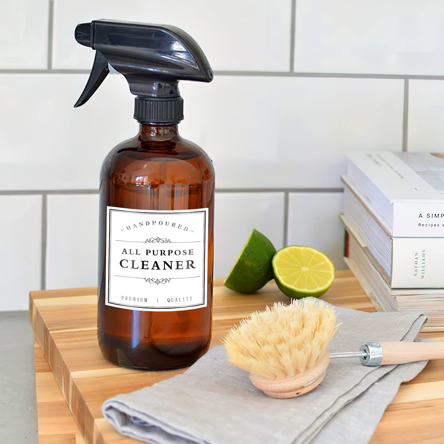 TESWEY Bathroom Bottle Labels, Retro Style Container Labels for Glass or Plastic Bottles, Waterproof Labels for Hand Soap Shampoo Lotion Dispenser White
