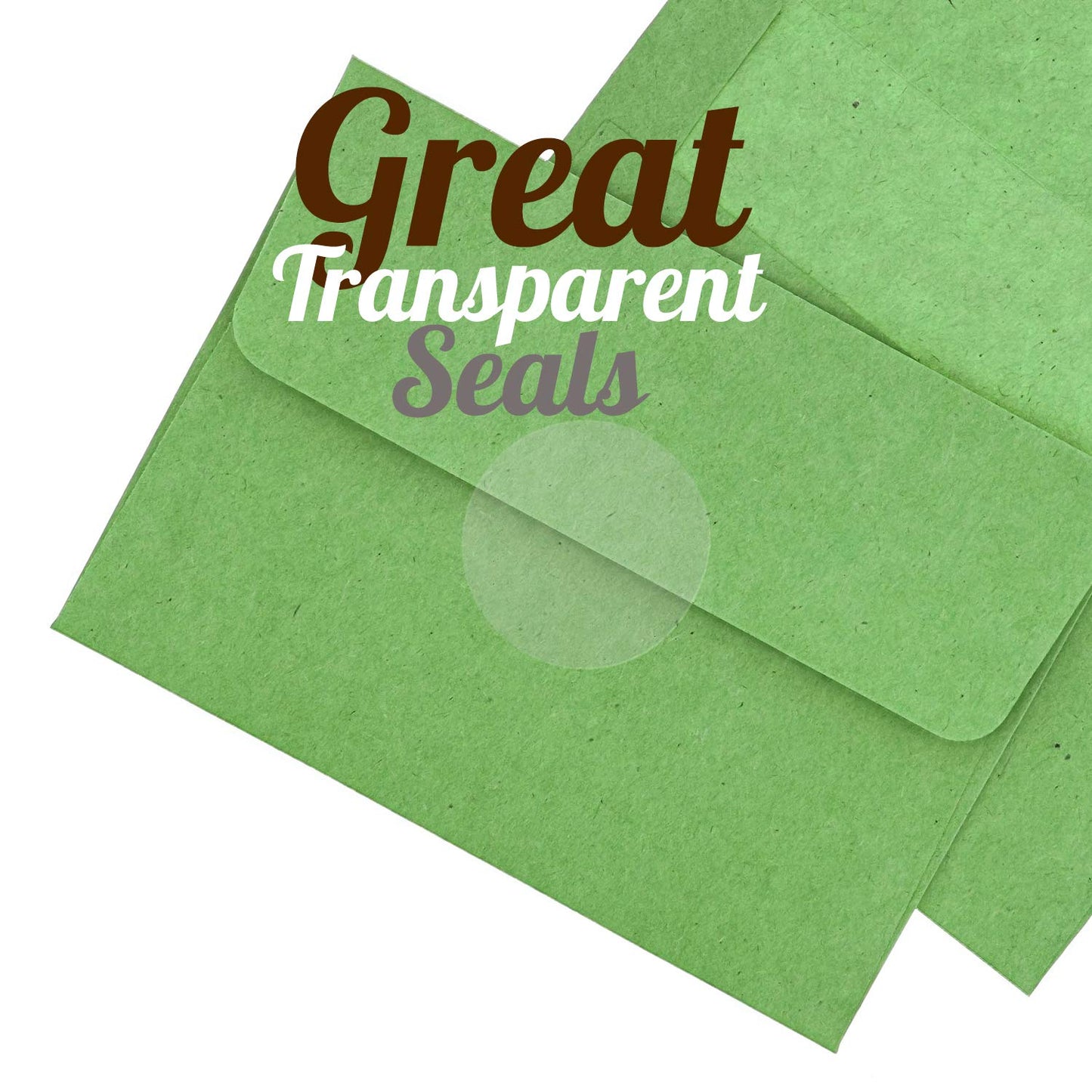 Performore Crystal Clear Transparent 2" Round Stickers, Envelope Tab Sealer and Retail Package Round Clear Seal Labels Self Adhesive, 1000 Stickers Per Roll