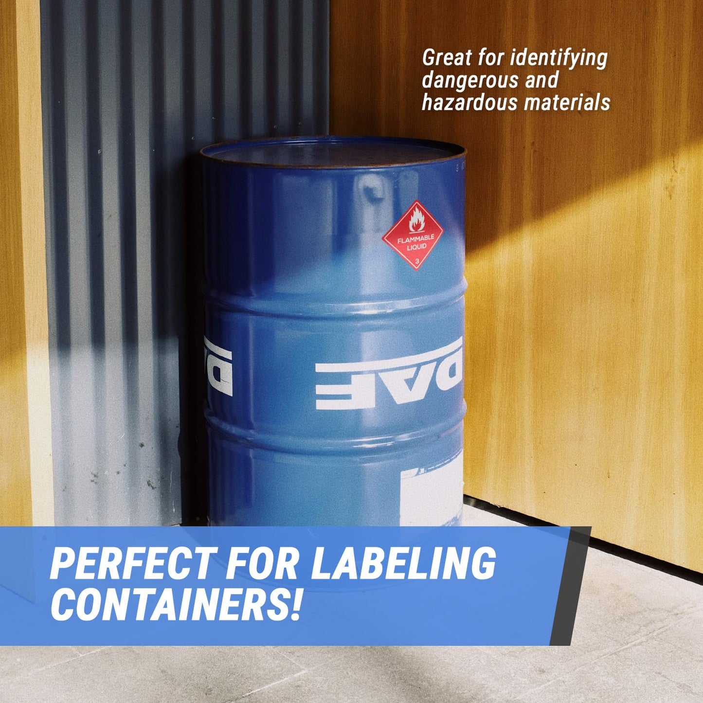 600 Class 3 Flammable Liquid Placards - 4 x 4 inch, Self Adhesive Flammable Liquid 3 Caution Warning Labels for Shipping & Storing Hazardous Materials, Red Paper Labels 2 Rolls
