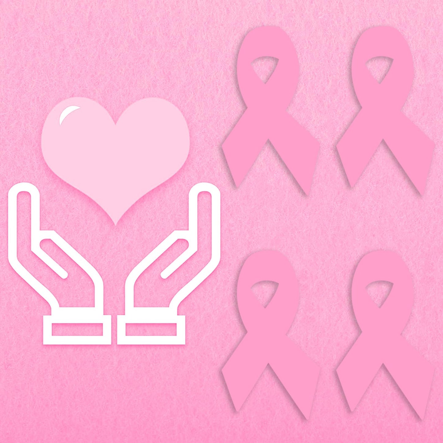 WANDIC 0.75 * 1.28in Pink Ribbon Awareness Sticker, 500 PCS Breast Cancer Awareness Stickers Adhesive Label Roll for Public Charity Fundraiser Events