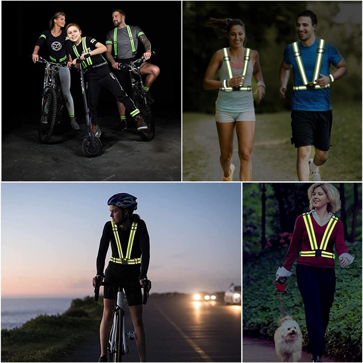 Reflective Vest, High Visibility Safety Vest Straps Reflective Gear for Night Running Walking Cycling for Men Women Kids Orange 10