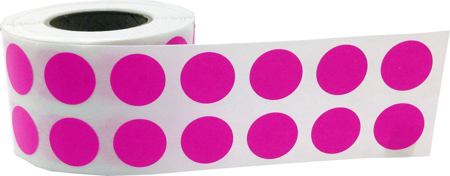 1/2" Color Coding Dot Stickers Bulk Pack 1,000 Per Color 5,000 Total Labels