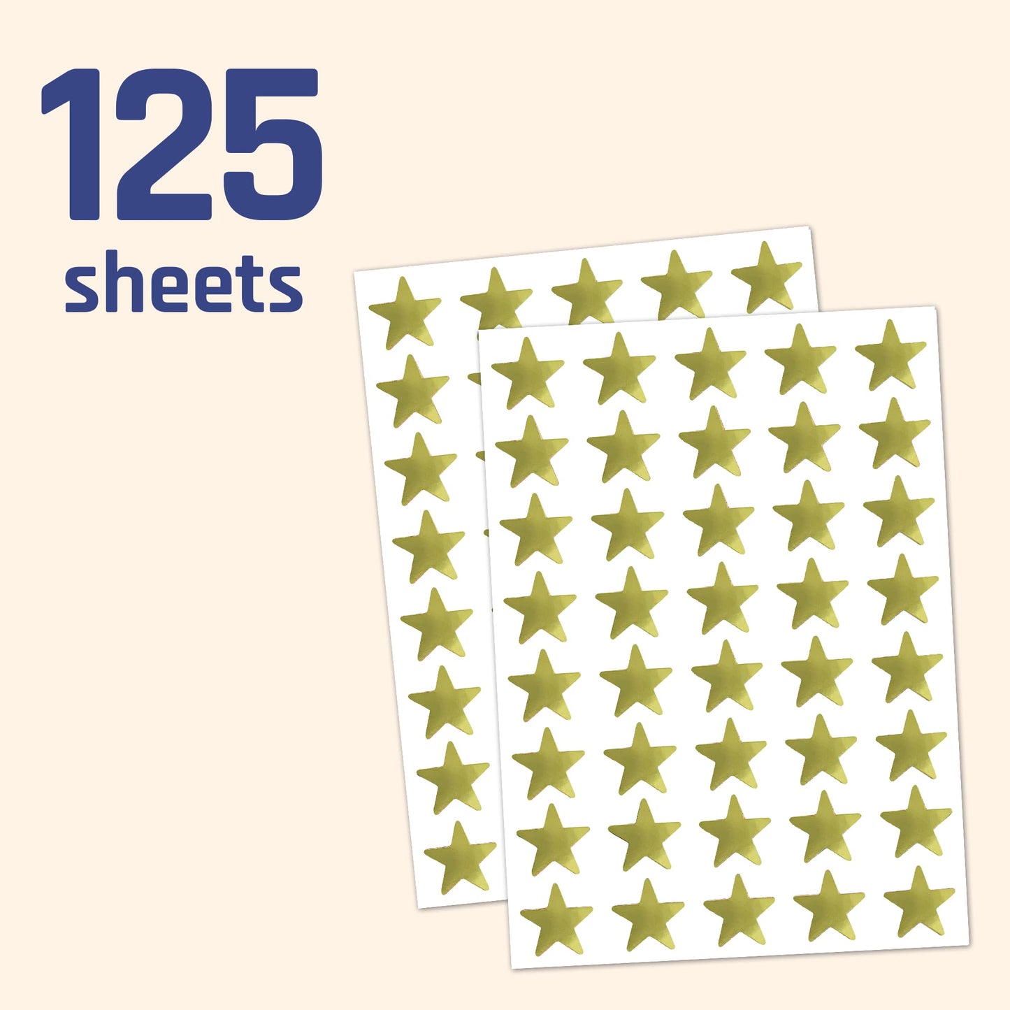 5000 Pack, Gold Foil Star Metallic Stickers, 0.6" Diameter 5000 Pack