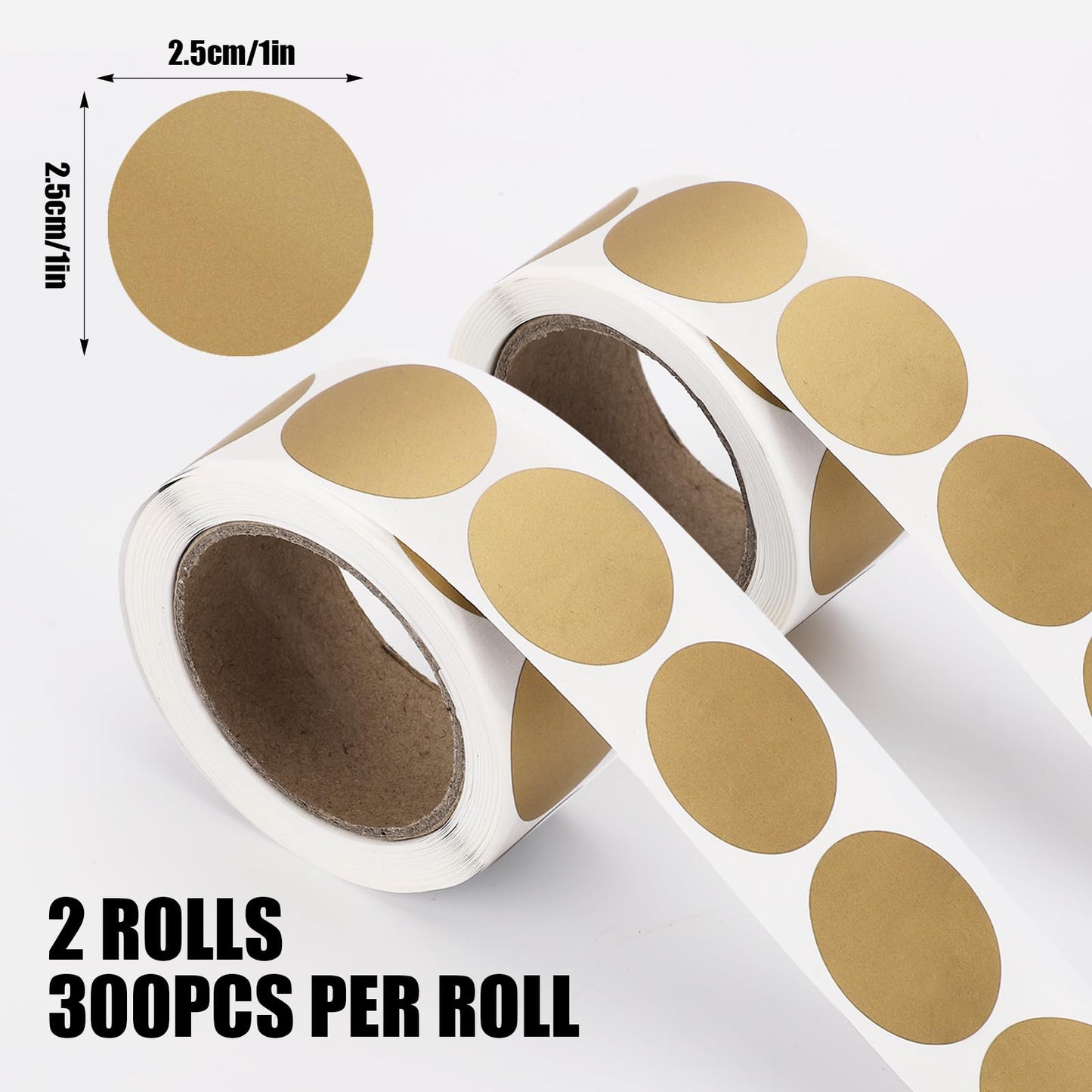 600 Pcs Scratch Off Stickers, Round Scratch Off Stickers Self-Adhesive Custom Scratch Off Labels Decals for Prize Lottery Tickets Raffle DIY Card Making(Gold) Gold