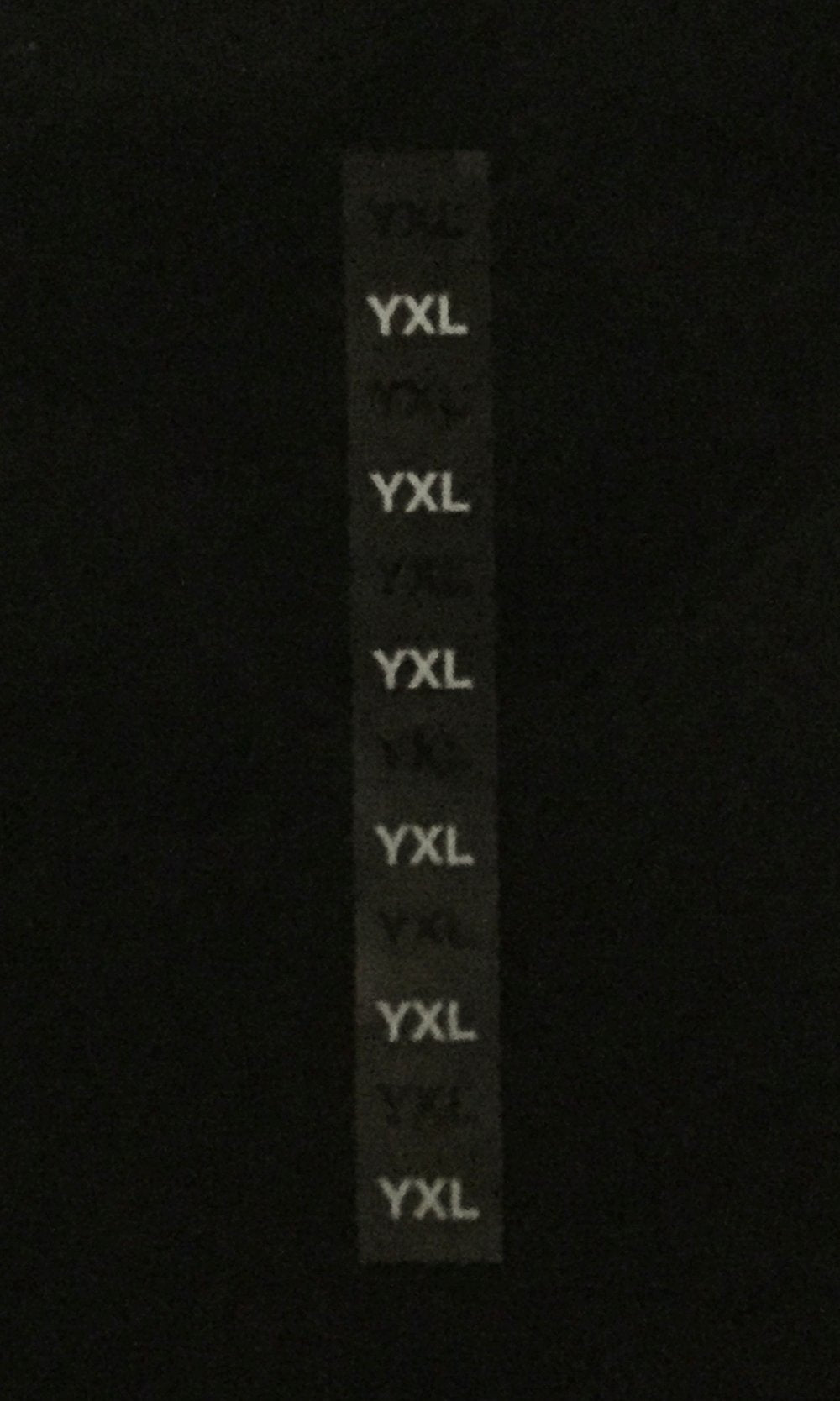 YXL Modern Style Clear Clothing Size Strip Stickers 3/4 x 6 Inch 200 Labels on a Roll Yxl
