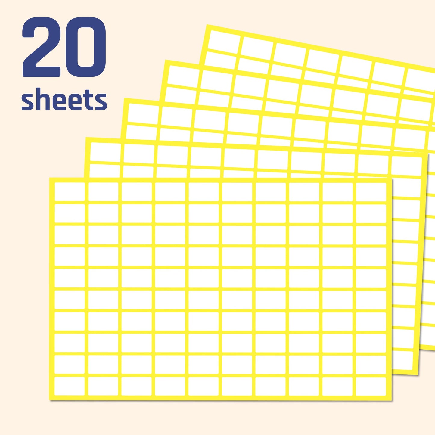 0.5" x 0.3", 2000 Pack - Small Price Stickers, White Label Stickers to Write On