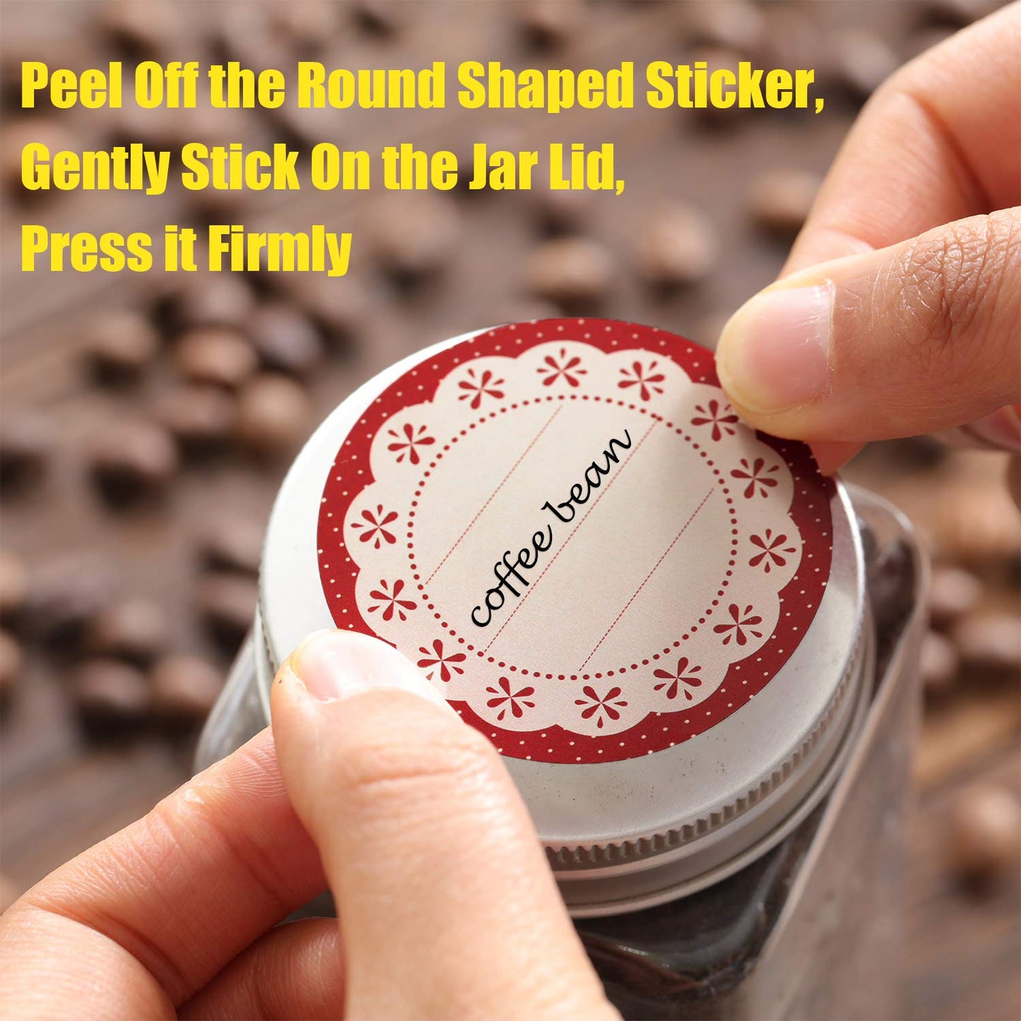 Outus 240 Pieces Canning Label Round Shaped Jar 2 Inch Mason Jar Lid Stickers Multicolored Meal Prep Label for Food Container, Glass Bottle, Canned Jams, Home and Kitchen Organization
