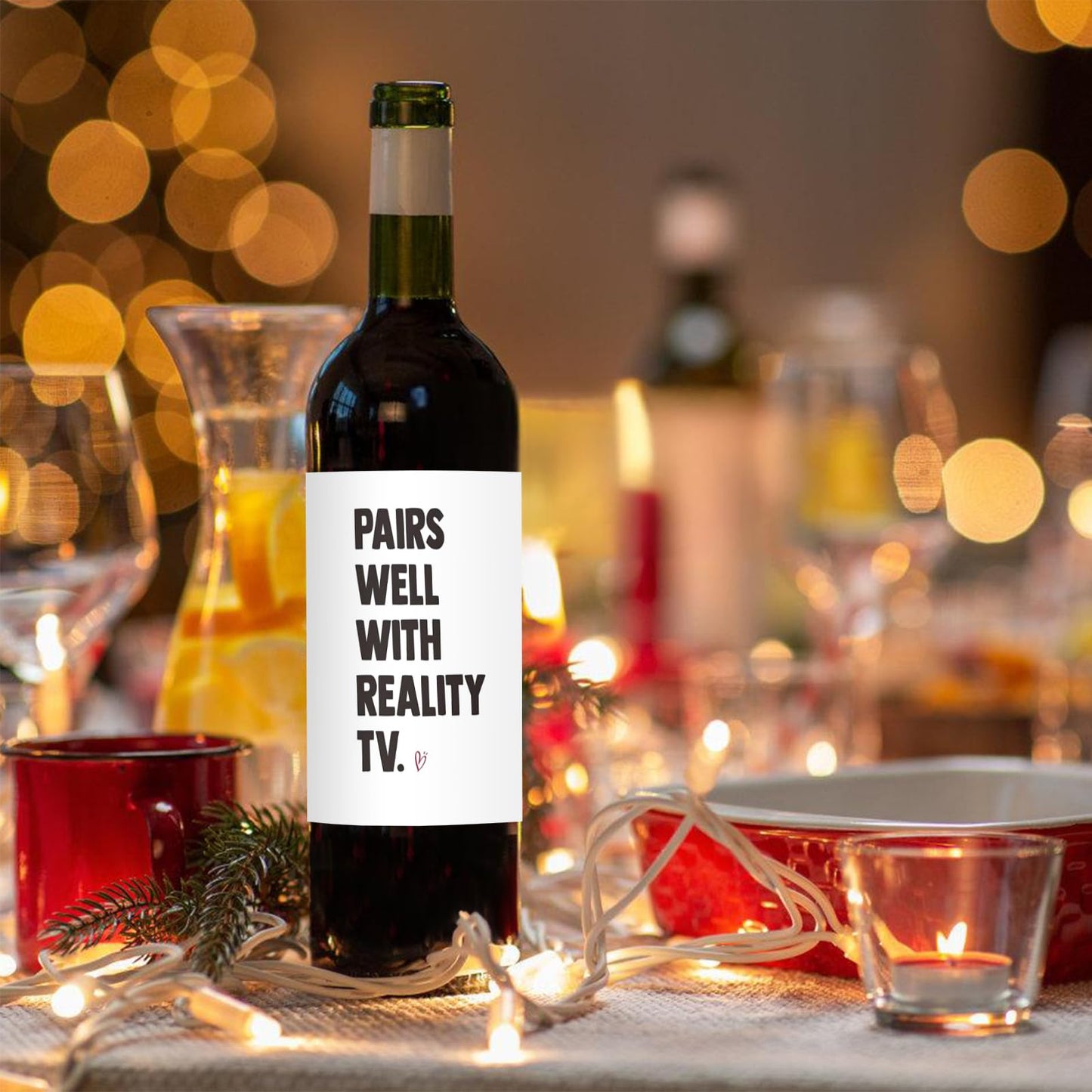24 Pcs Pairs Well with Reality TV Wine Labels TV Show Wine Bottle Stickers TV Show Fans Wine Labels for Bottles Gifts for Women Men Friends