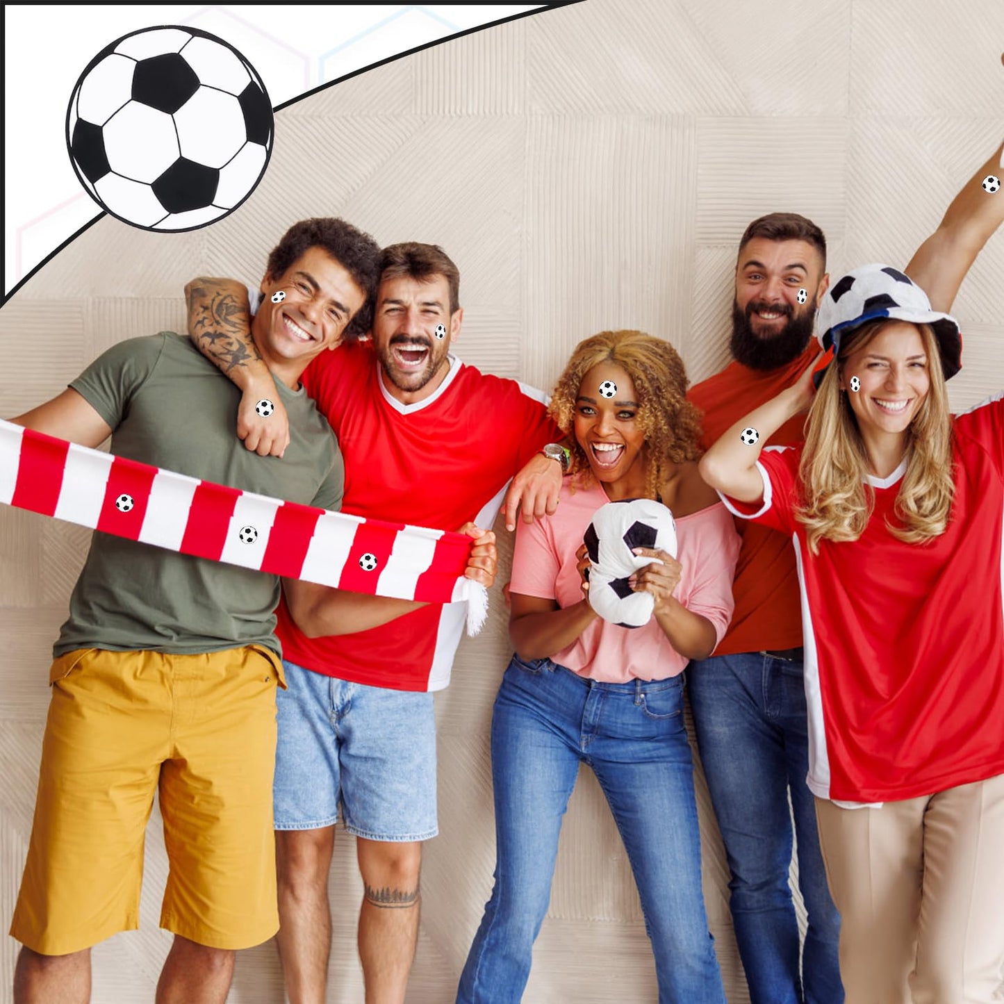 180pcs Soccer Stickers, Self Adhesive Soccer Ball Stickers Labels for Scrapbooking Water Bottles Sports Ball Stickers Party Favor Reward Pride Stickers for Kids Soccer Lovers Party Decorations