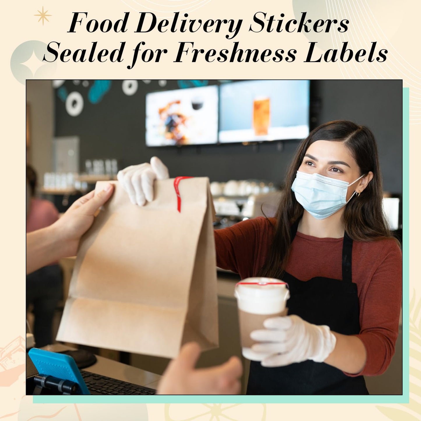 Tamper Evident Tape Safe Secure Tamper Evident Stickers for Drink Lids 1" x 9" Food Delivery Stickers Sealed for Freshness Labels Drink Food Proof Tape(Red,500 Pcs) 500 Red